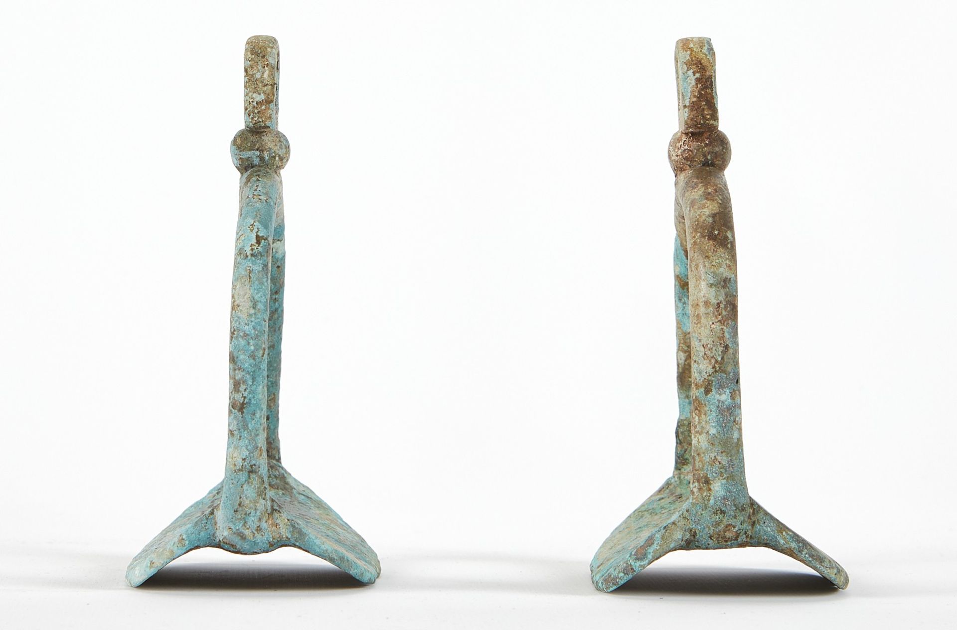 Pr Early Chinese Bronze Stirrups - Image 3 of 6