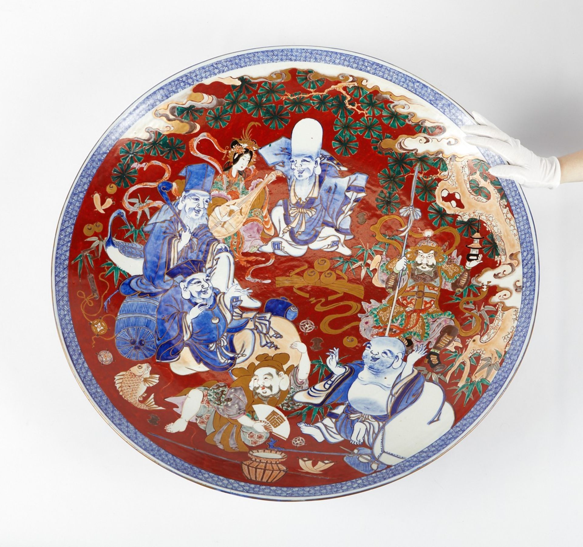 Massive Japanese Imari Charger - Bild 2 aus 11