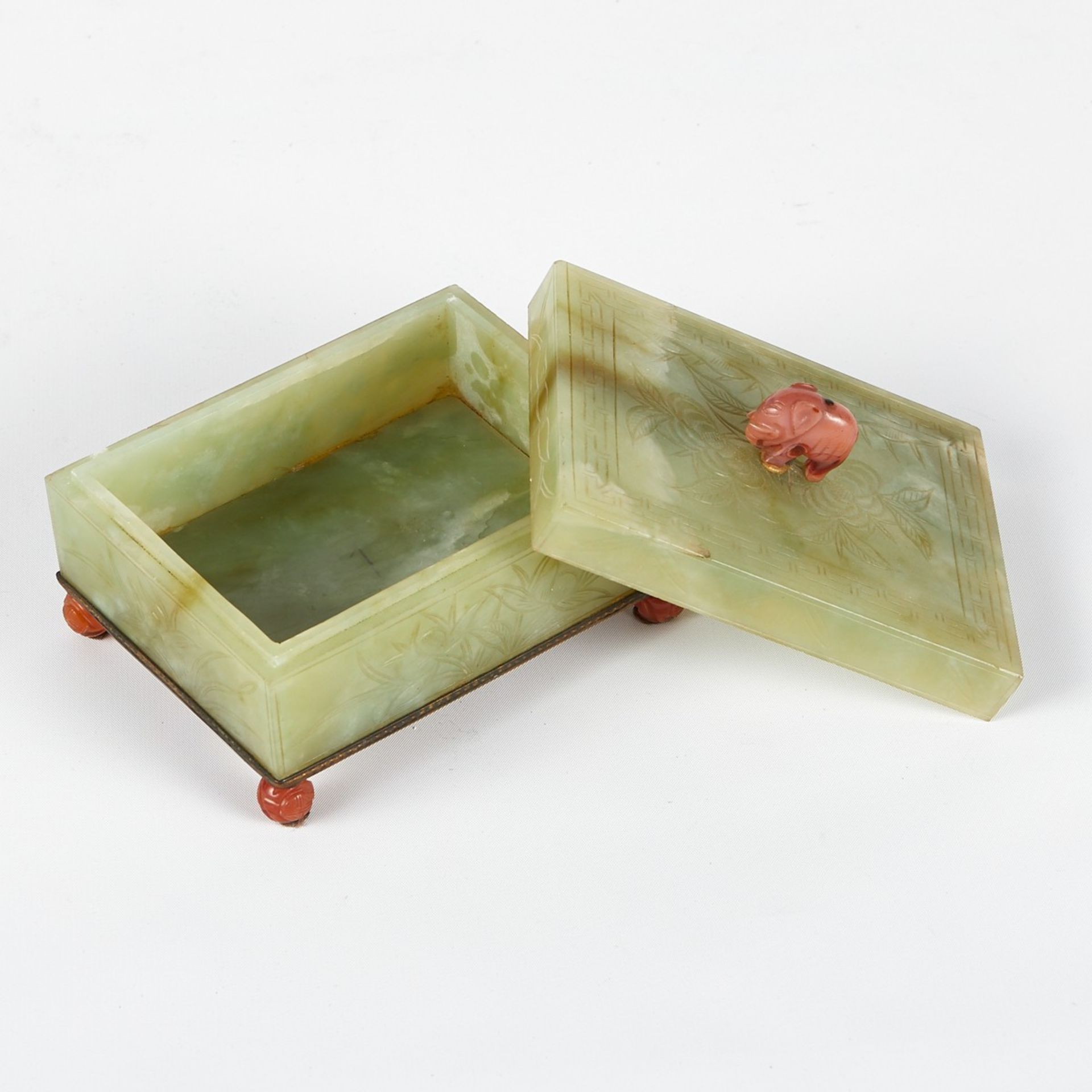 Grp: 3 Small Jade Stone Boxes - Image 10 of 11