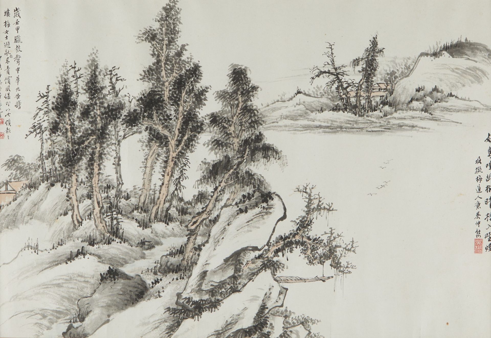 Grp: 3 Chinese Paintings Wu Zhong Xiong - Image 11 of 14