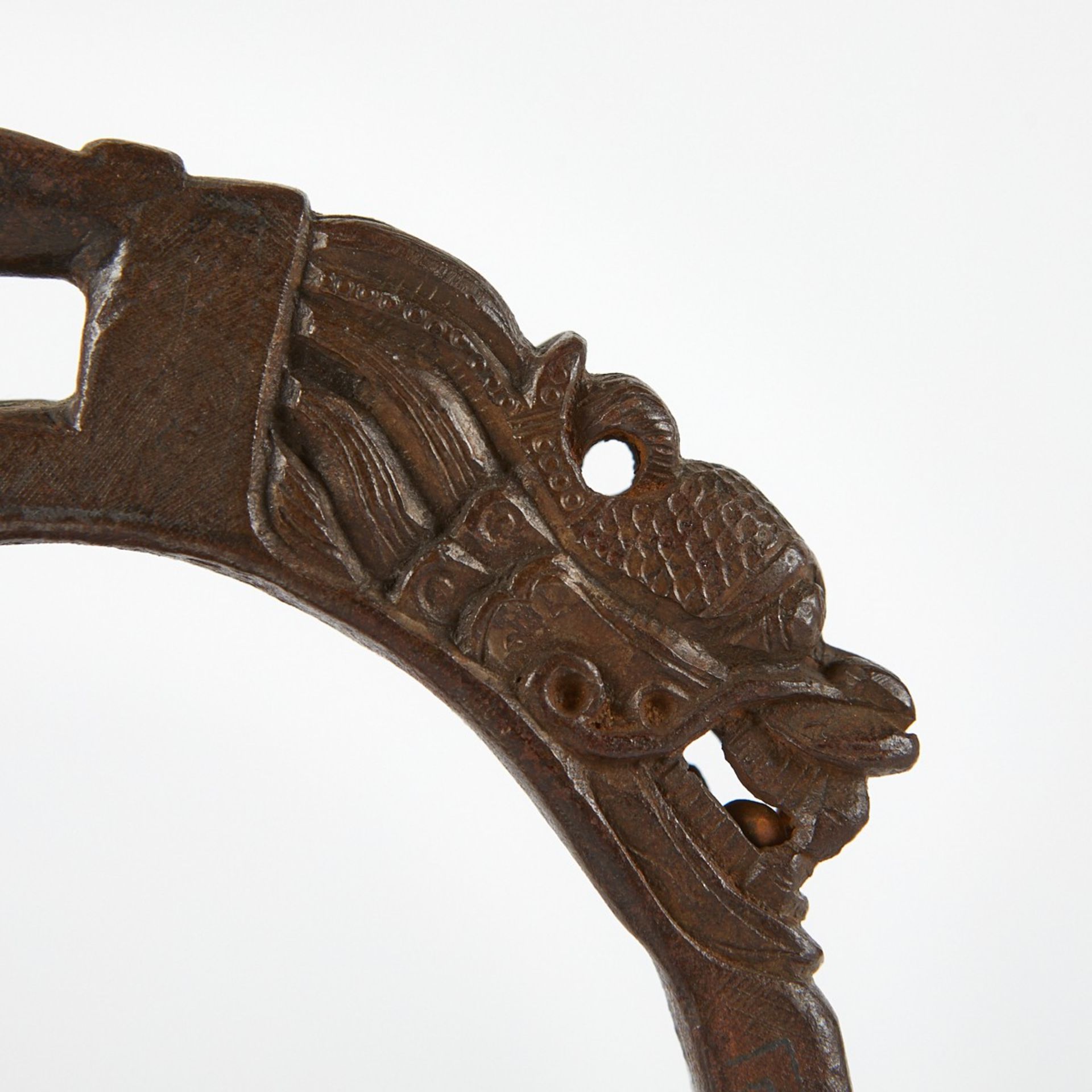 Pr Chinese Inlaid Bronze Stirrups - Image 6 of 7