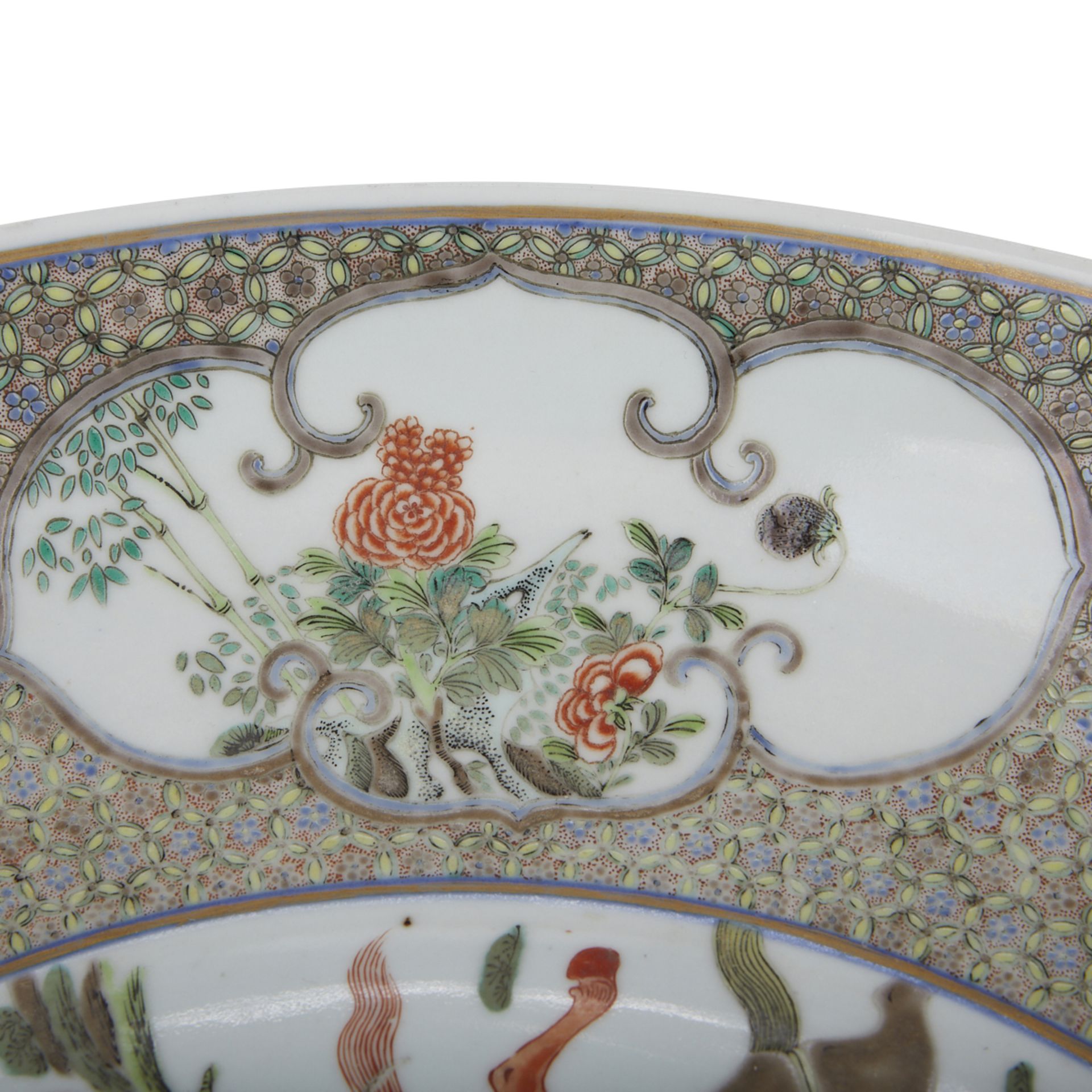 Chinese or Japanese Famille Verte Porcelain Charger - Bild 3 aus 7