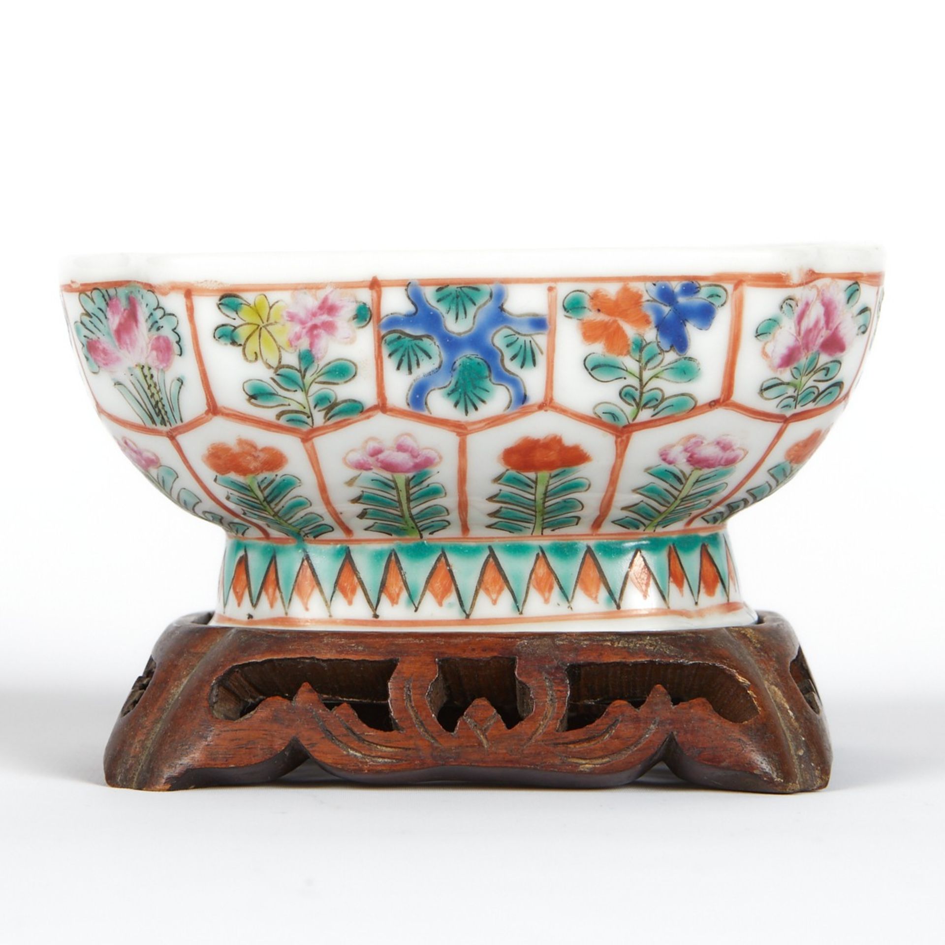 Grp: 3 Guangxu Yellow Square Cups and Footed Cup - Bild 10 aus 16