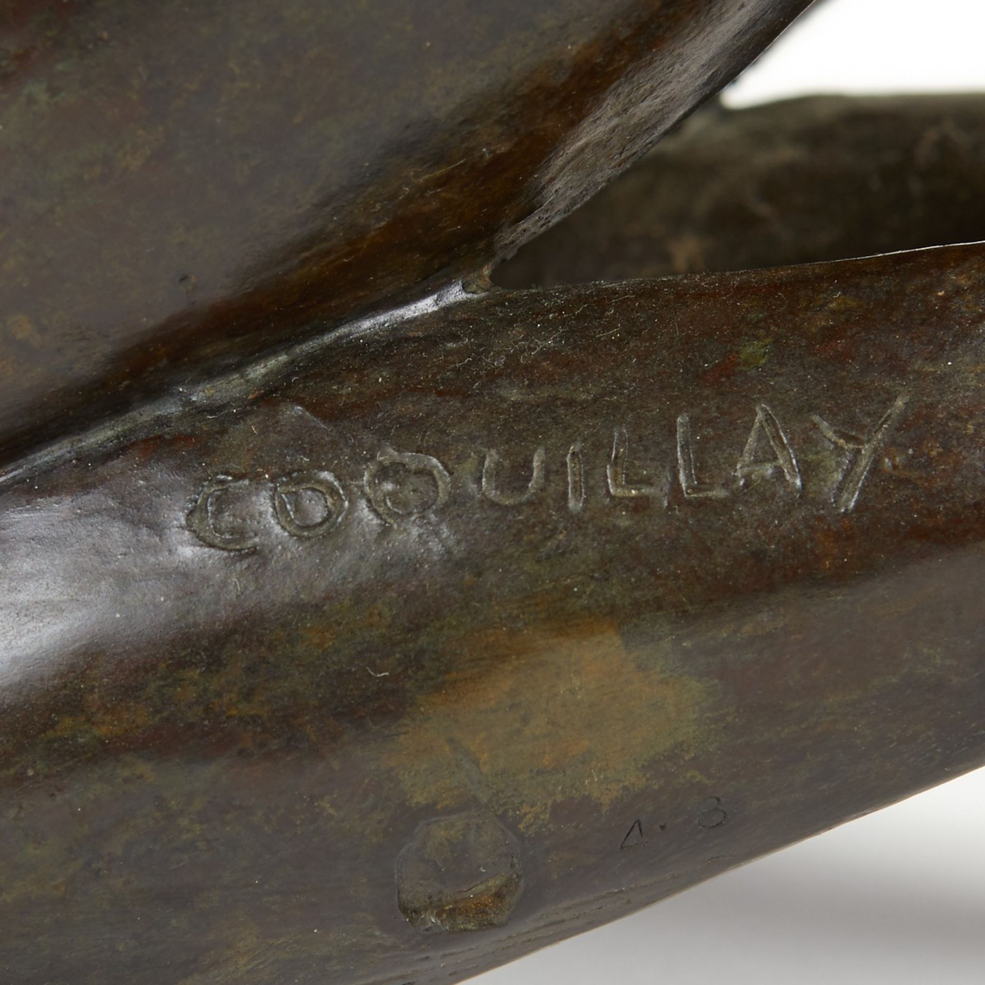 Jacques Coquillay Bronze Sculpture Kneeling Girl - Image 6 of 8