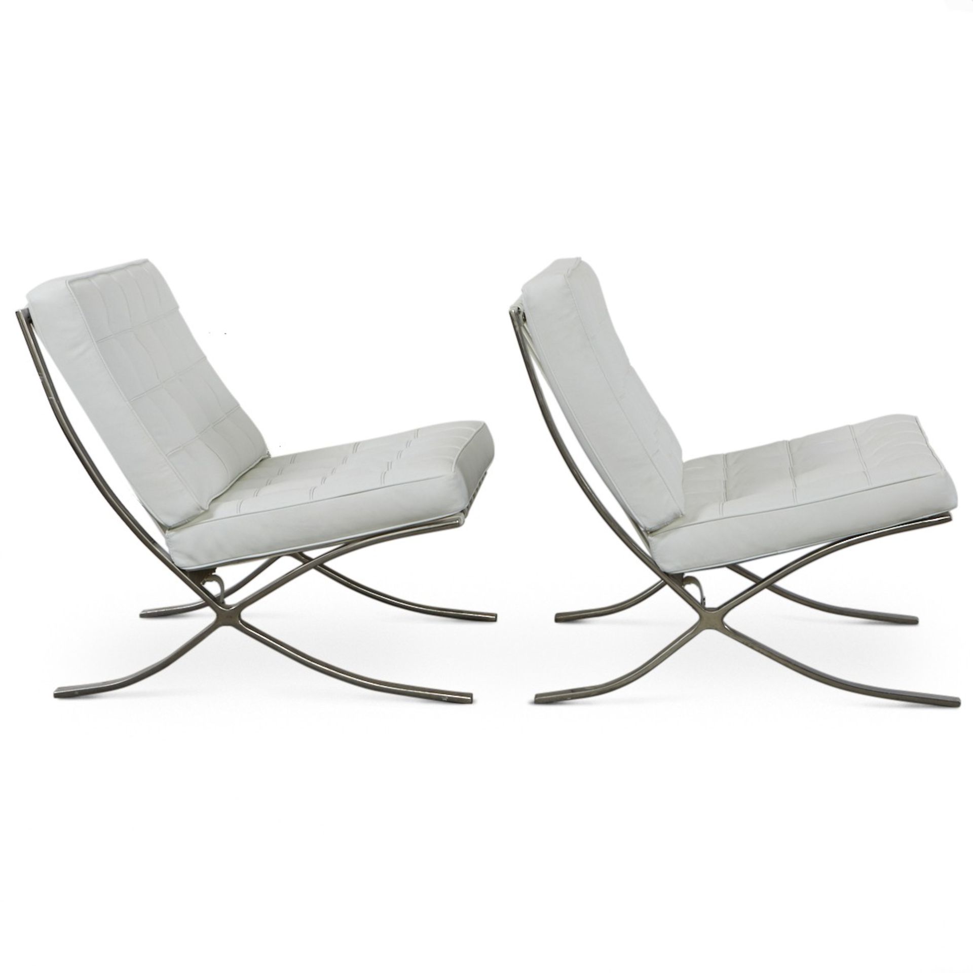 Pr: 2 Mies van der Rohe Style Chairs Modern Classics - Bild 4 aus 7
