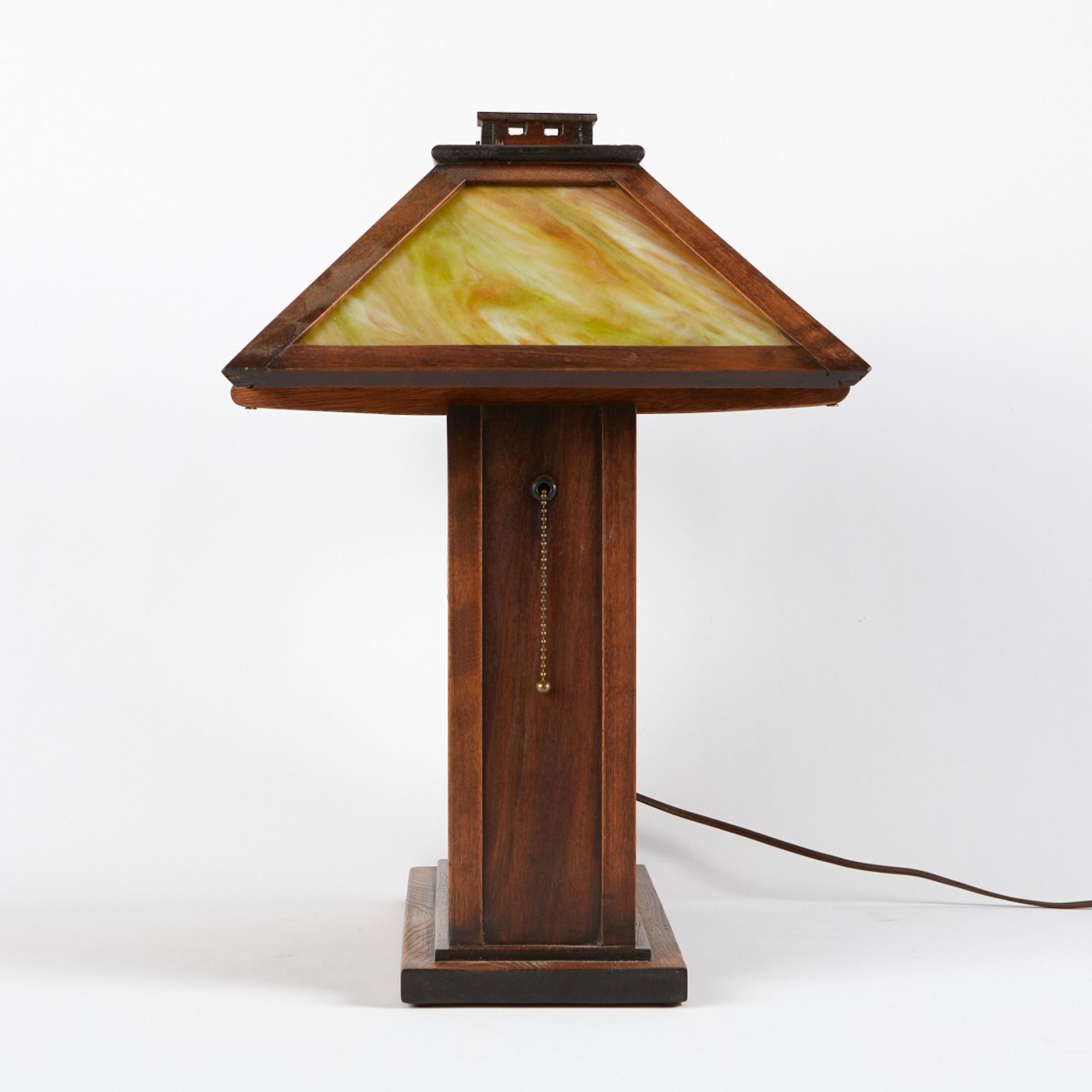 Peterson Daisy Stained Slag Glass Desk Lamp - Bild 4 aus 7