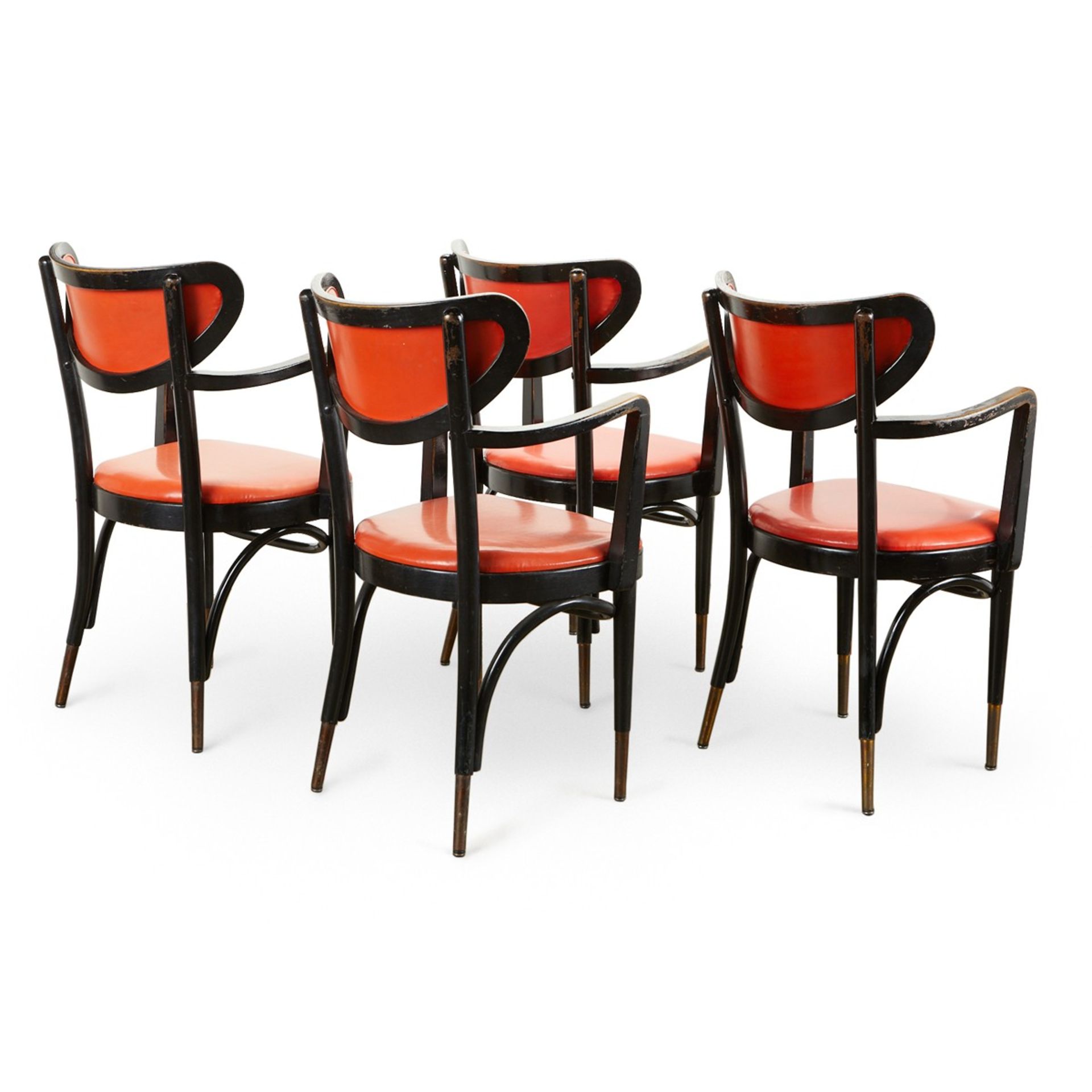 Set: 4 Thonet Austria Mid-Century Bentwood Chairs - Bild 3 aus 11