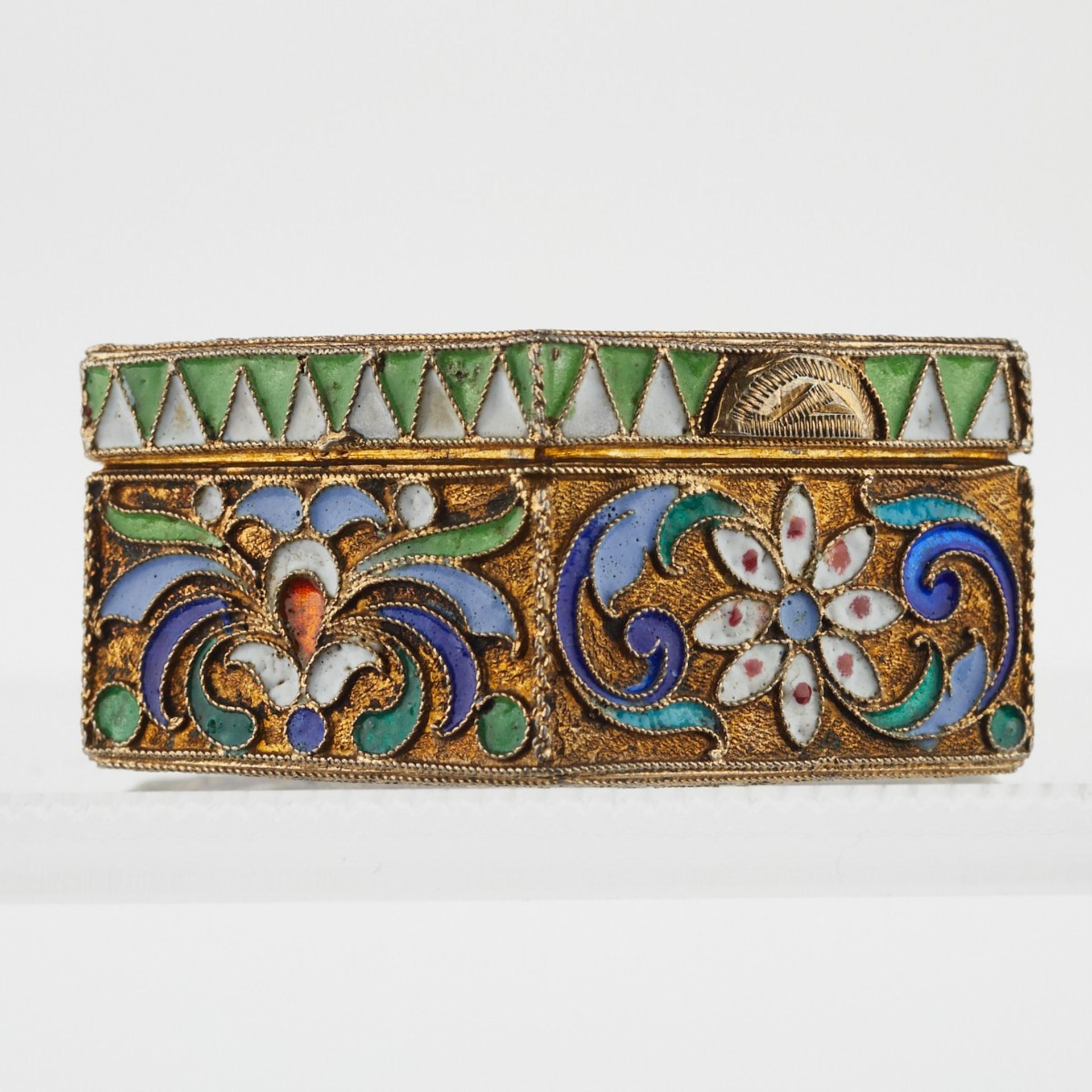 Russian Enameled Silver Spoon & Box - Image 4 of 14