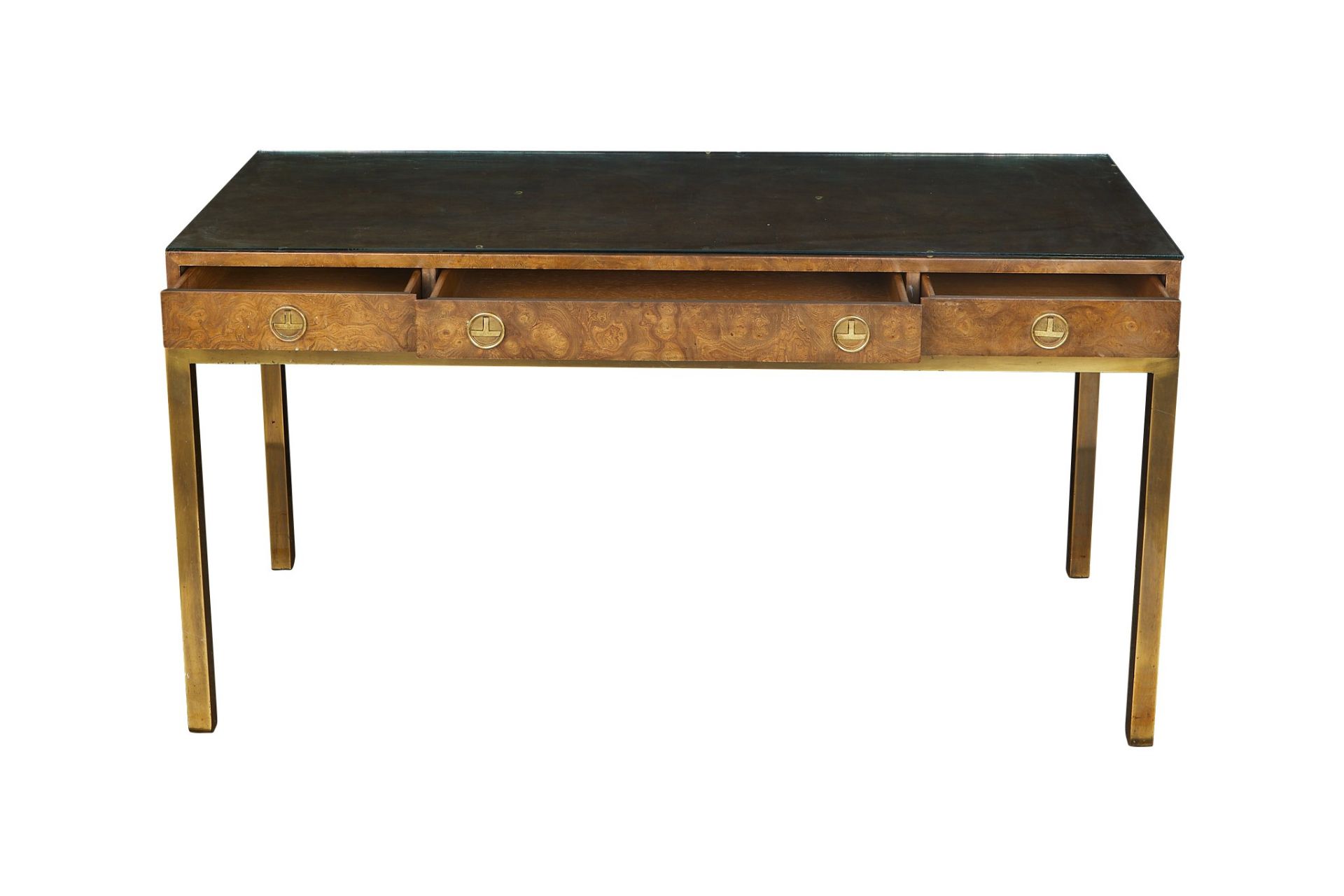 Mastercraft Mid-century Burlwood Desk - Bild 2 aus 7