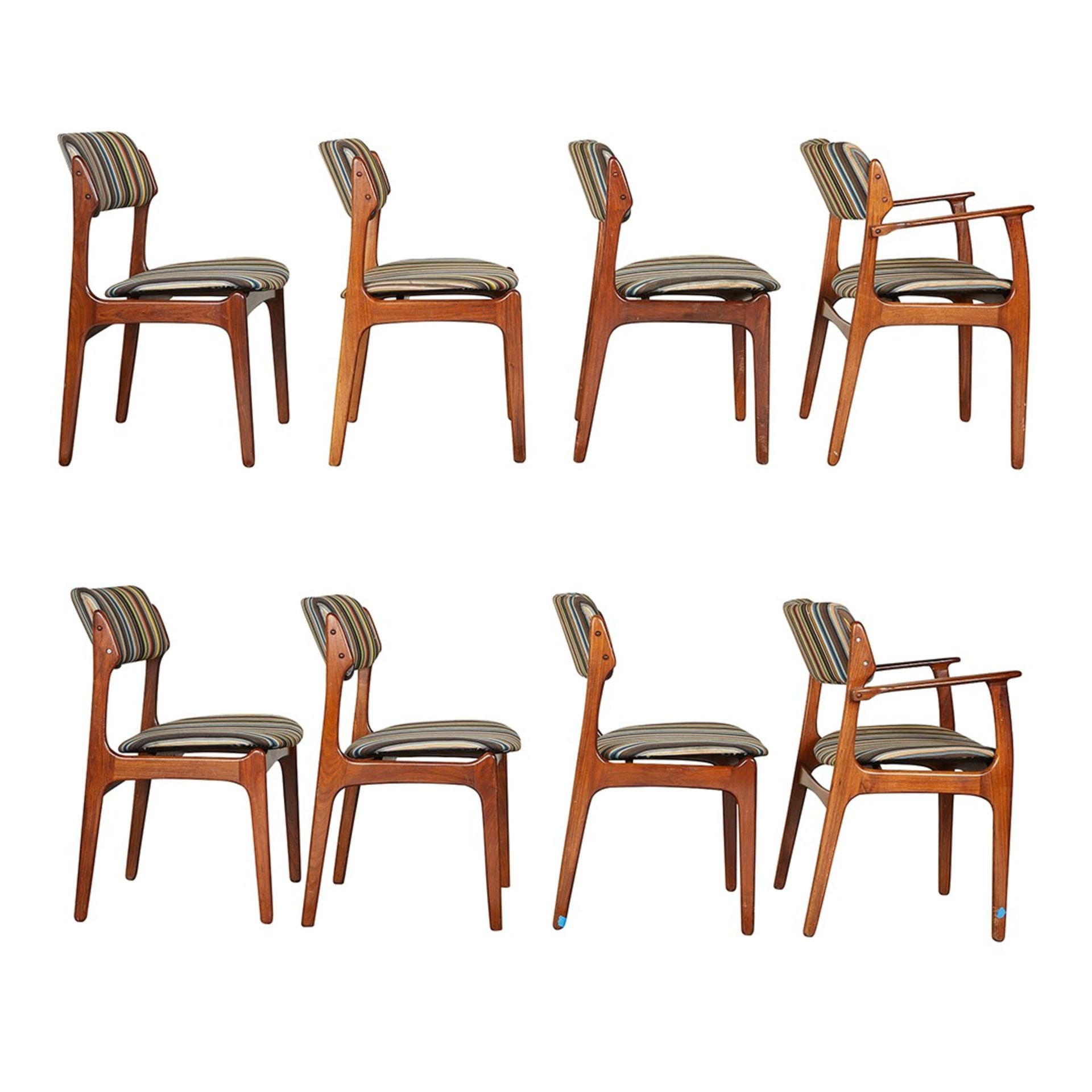 Grp: 8 Eric Buck Mid-Century Dining Chairs - Bild 2 aus 14