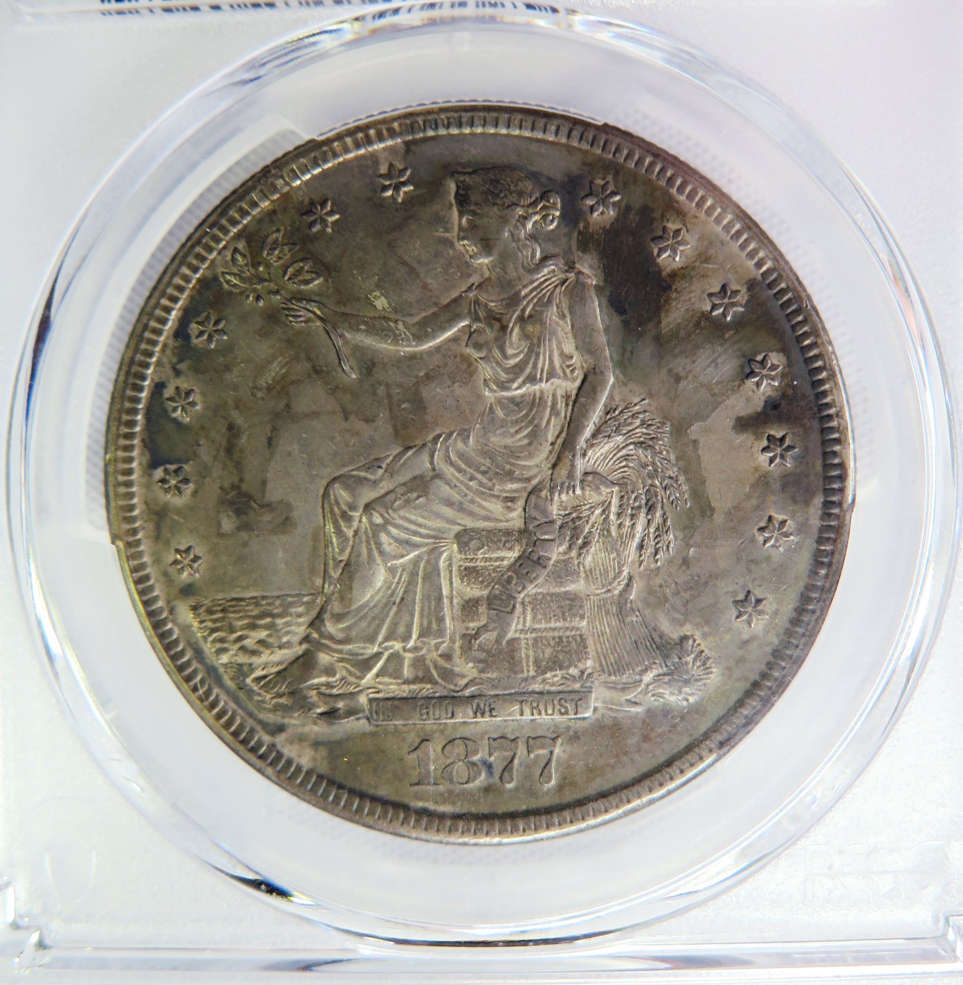 1877 US Trade Dollar PCGS Genuine Cleaned - AU Detail - Bild 3 aus 4