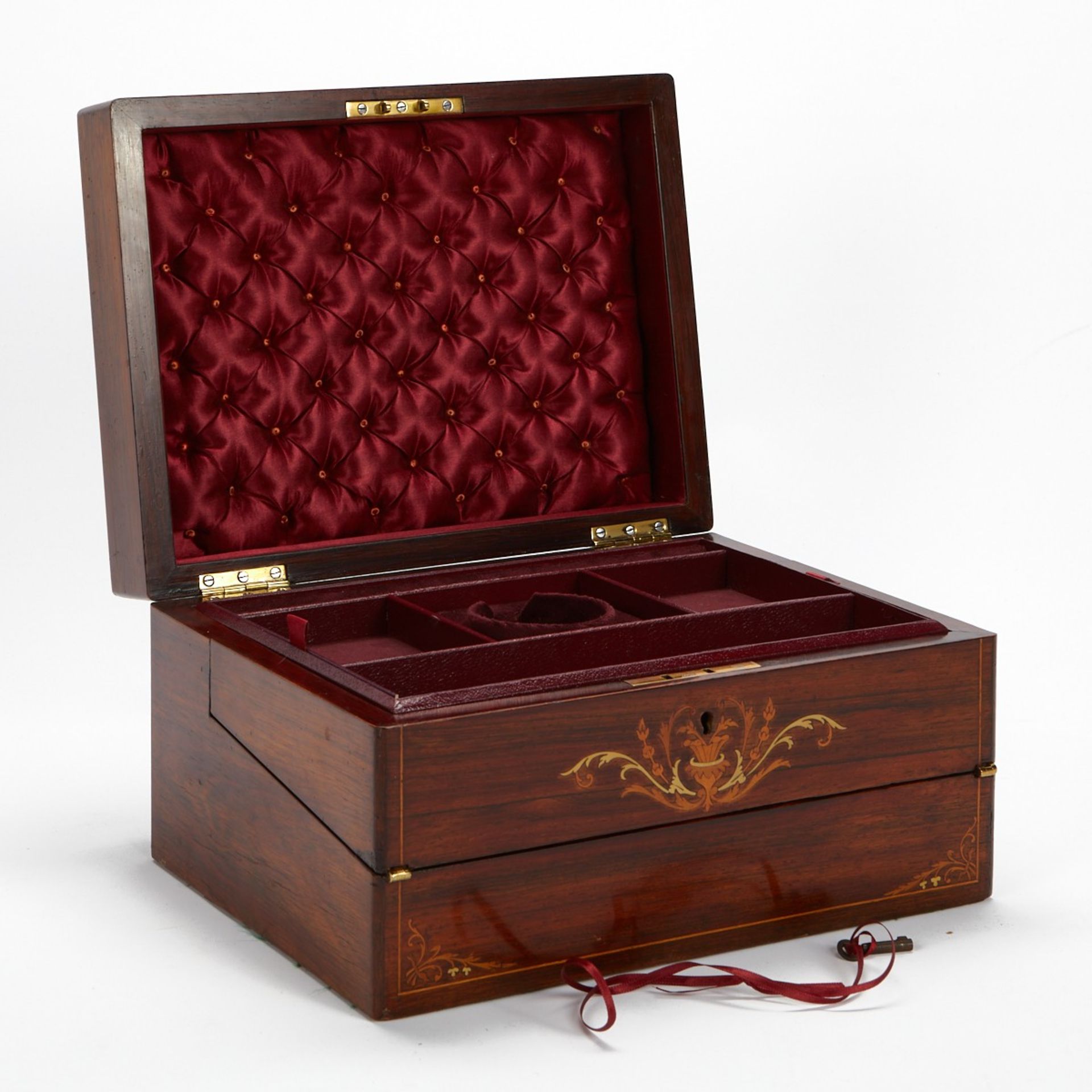 Portable Writing Desk w/ Marquetry - Bild 2 aus 9