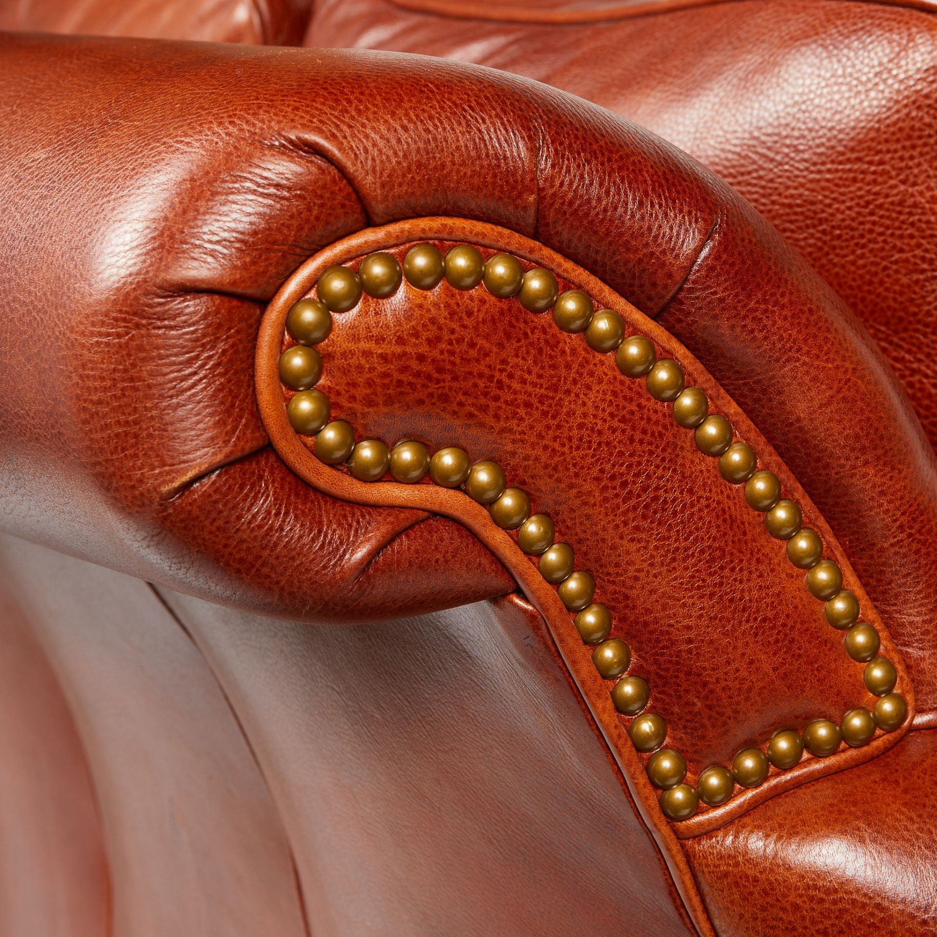 Pr: Hancock & Moore Brown Leather Couches - Bild 6 aus 18