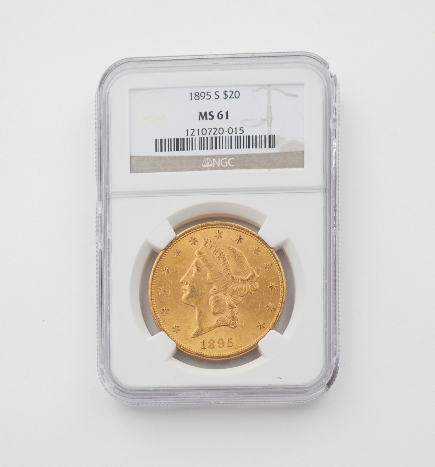 1895 S $20 Gold Liberty Head Double Eagle NGC MS61