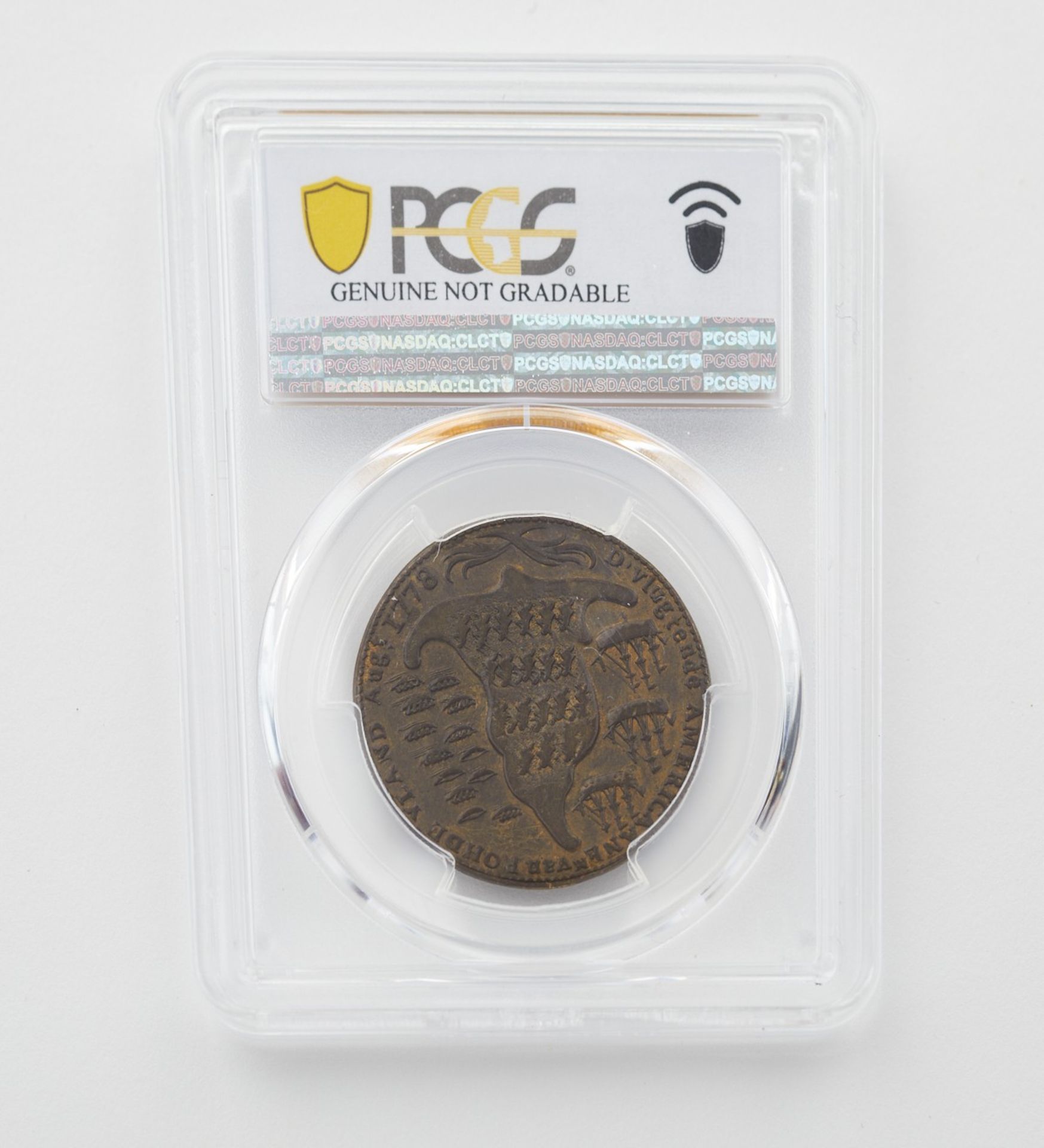 1779 Rhode Island Ship Token PCGS Genuine N98 - Bild 3 aus 3