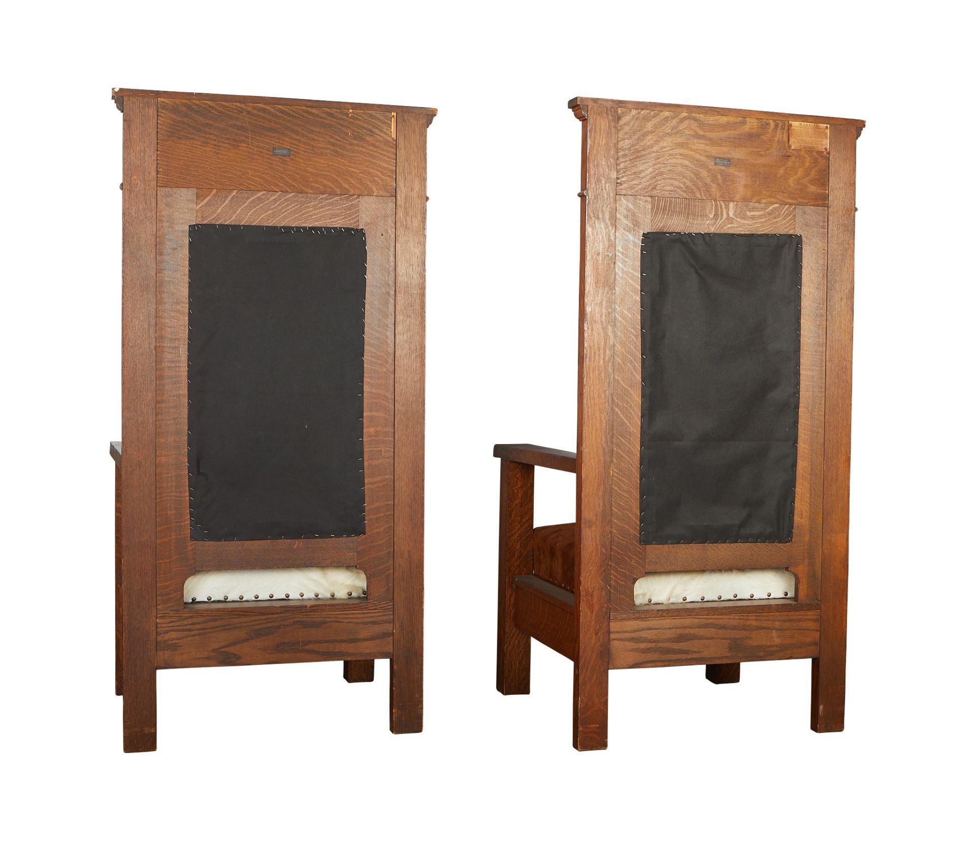 Pr: Henderson-Ames Co. Oak Hall Chairs - Image 2 of 16