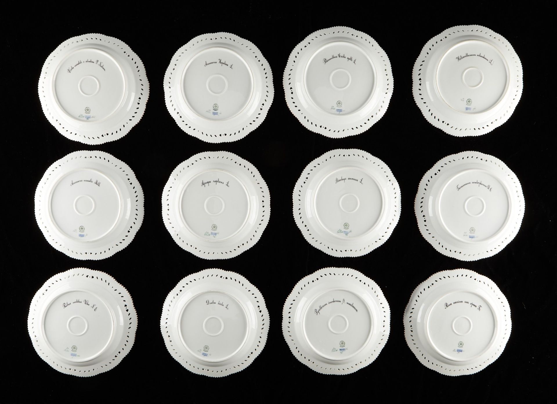 Set: 12 Flora Danica Reticulated Dinner Plates - Bild 2 aus 26