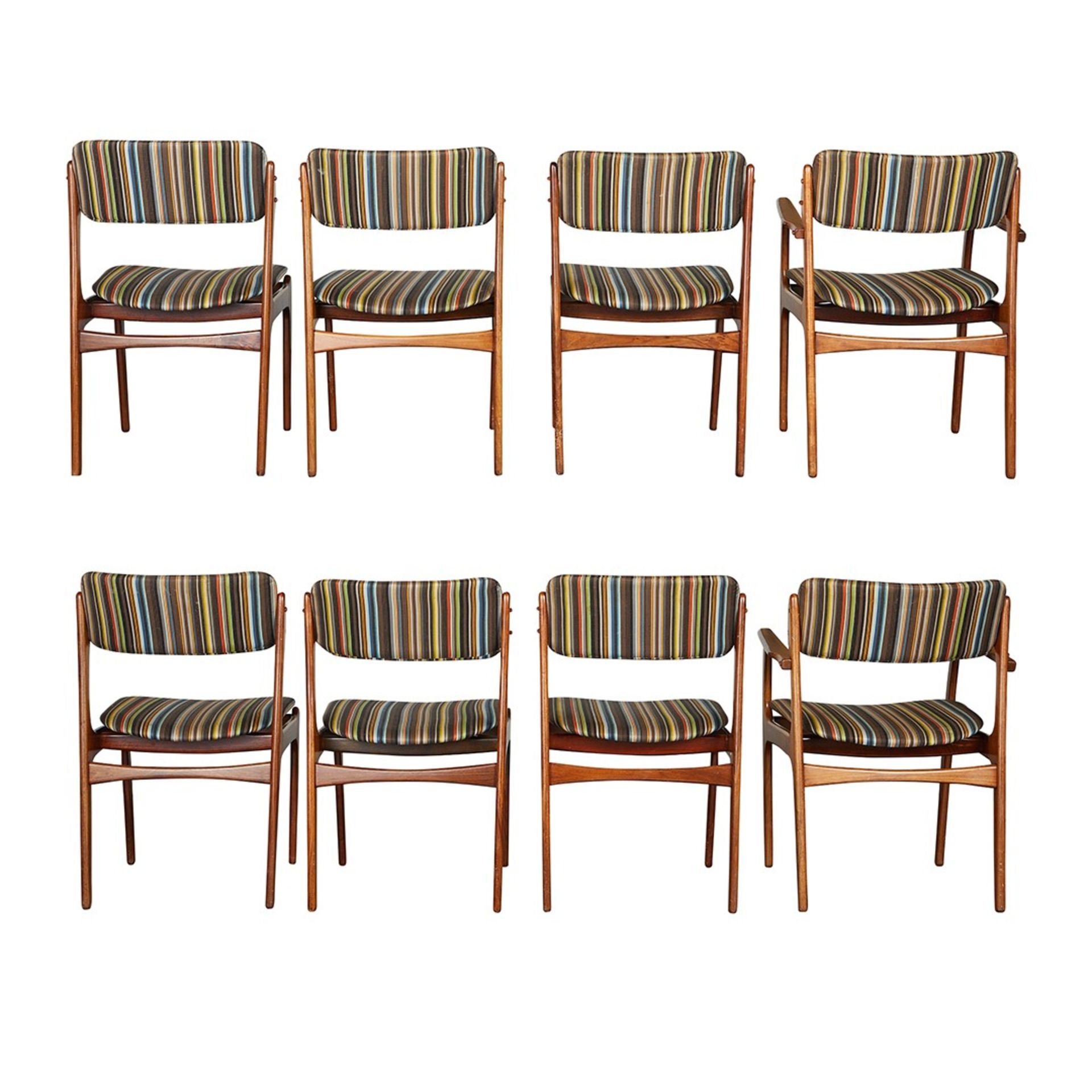 Grp: 8 Eric Buck Mid-Century Dining Chairs - Bild 4 aus 14