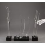 Grp: 3 Guyol Glass Sculptures