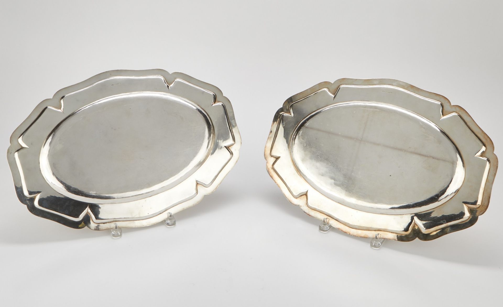 Pair Russian Silver Platters Riedel ca. 1900 - Bild 4 aus 4