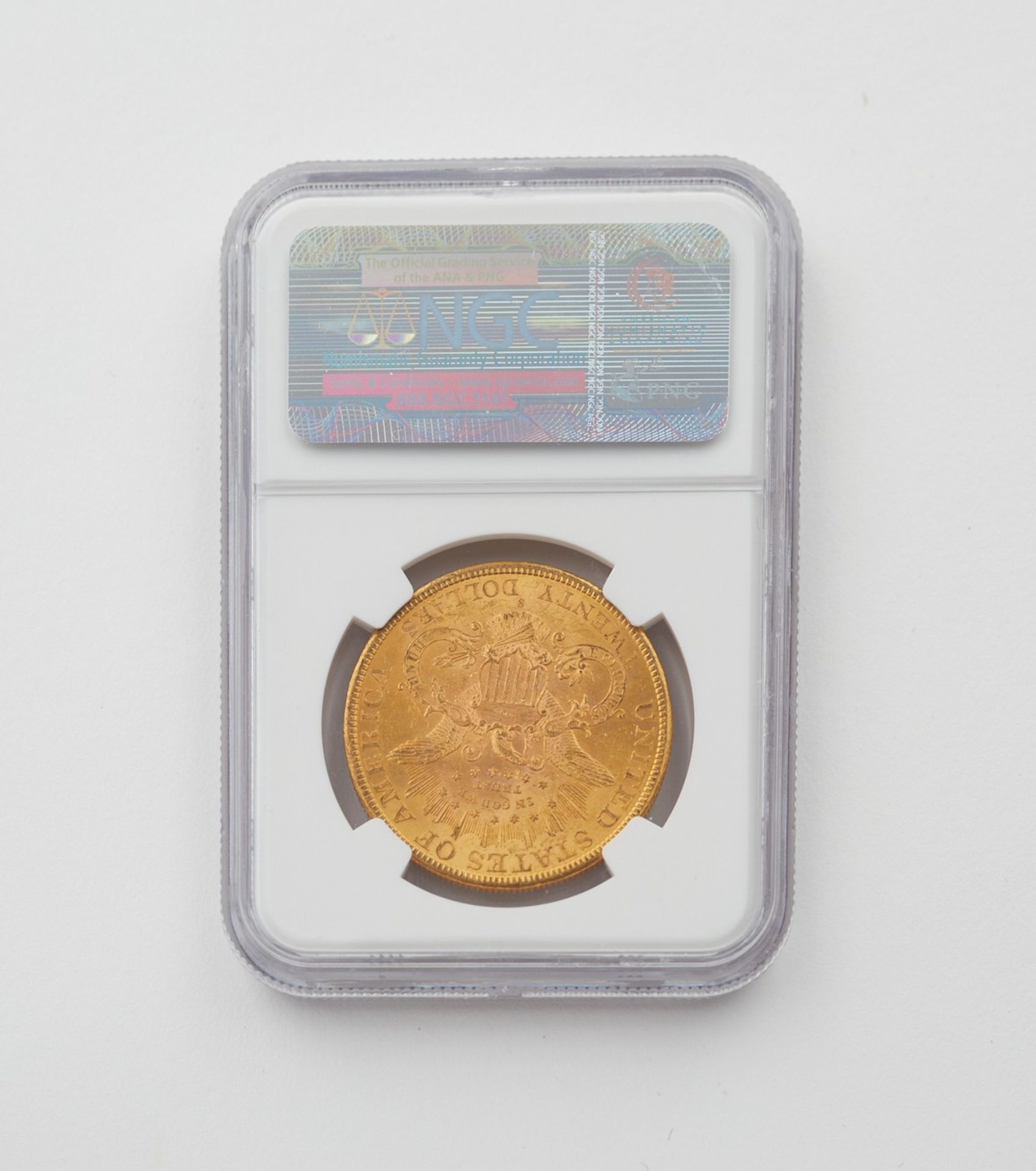 1895 S $20 Gold Liberty Head Double Eagle NGC MS61 - Bild 2 aus 2