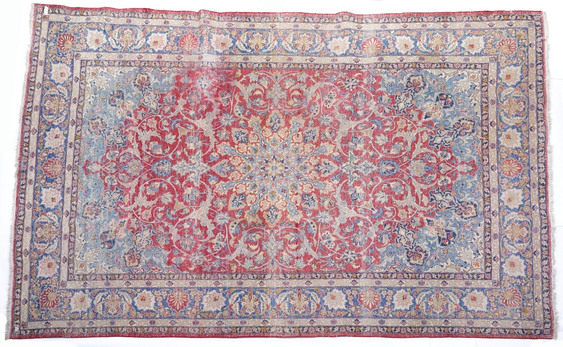 Large Persian Kermin Carpet Rug - Bild 2 aus 6