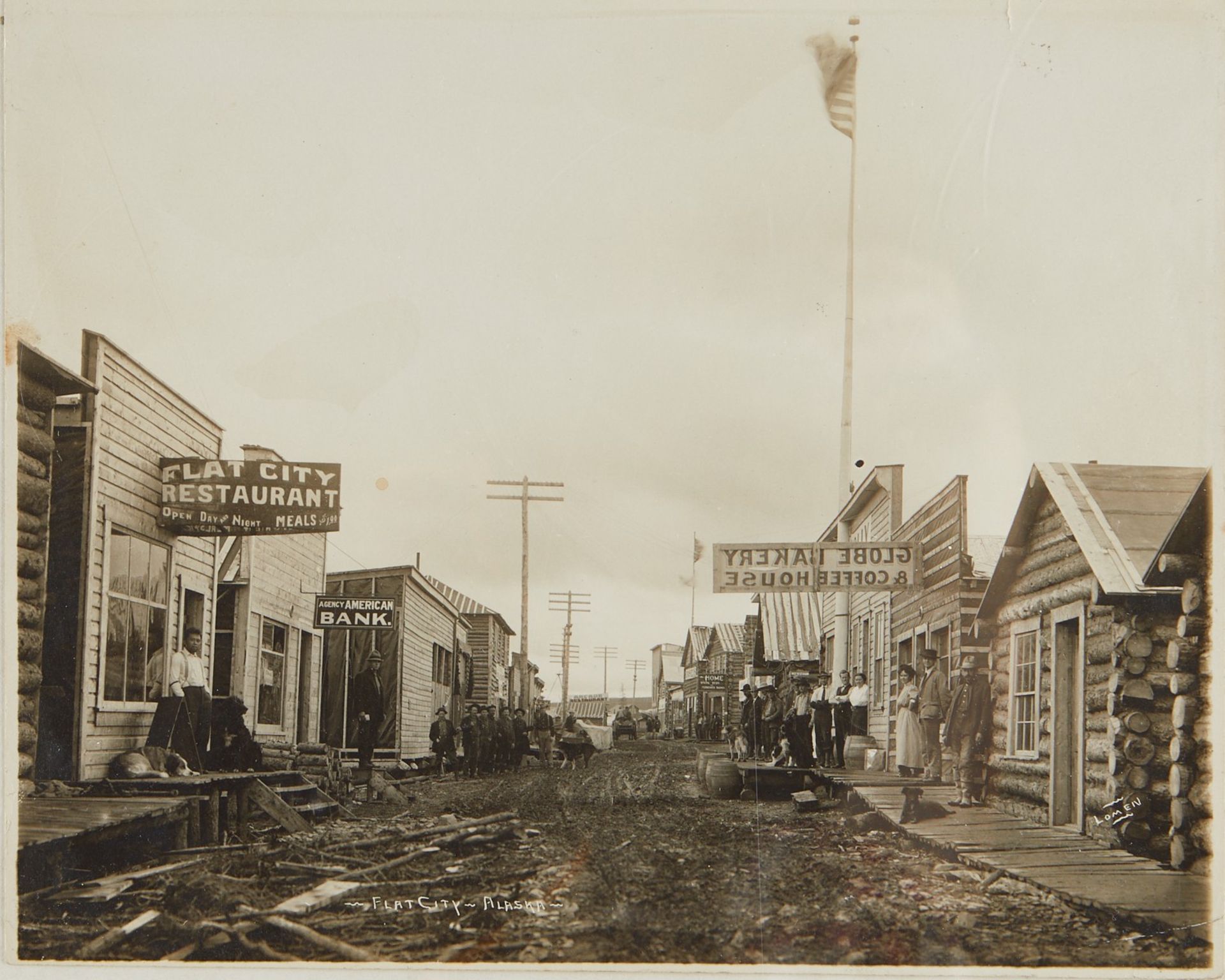 Flat City, Alaska Early 20th c. Cabinet Card