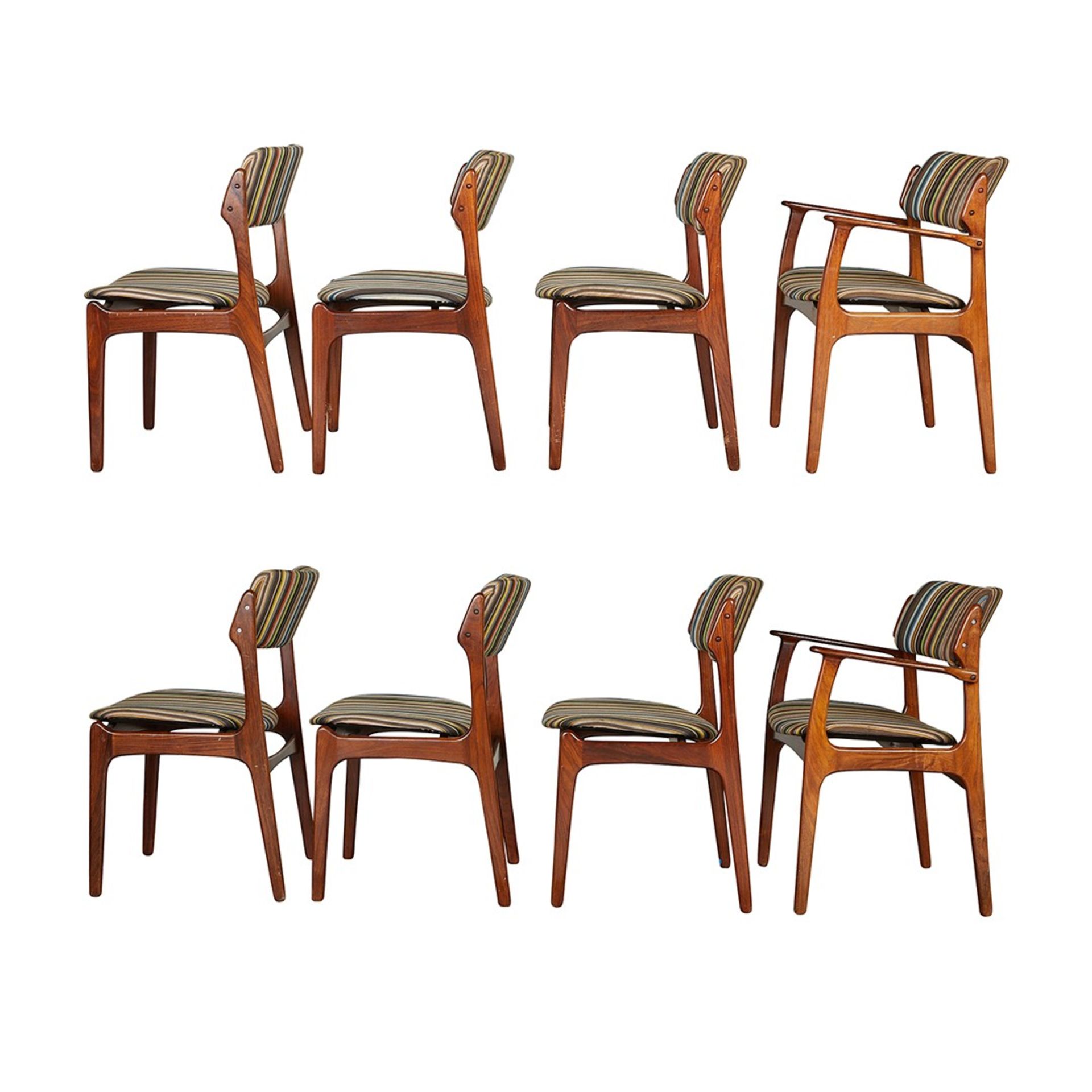 Grp: 8 Eric Buck Mid-Century Dining Chairs - Bild 3 aus 14