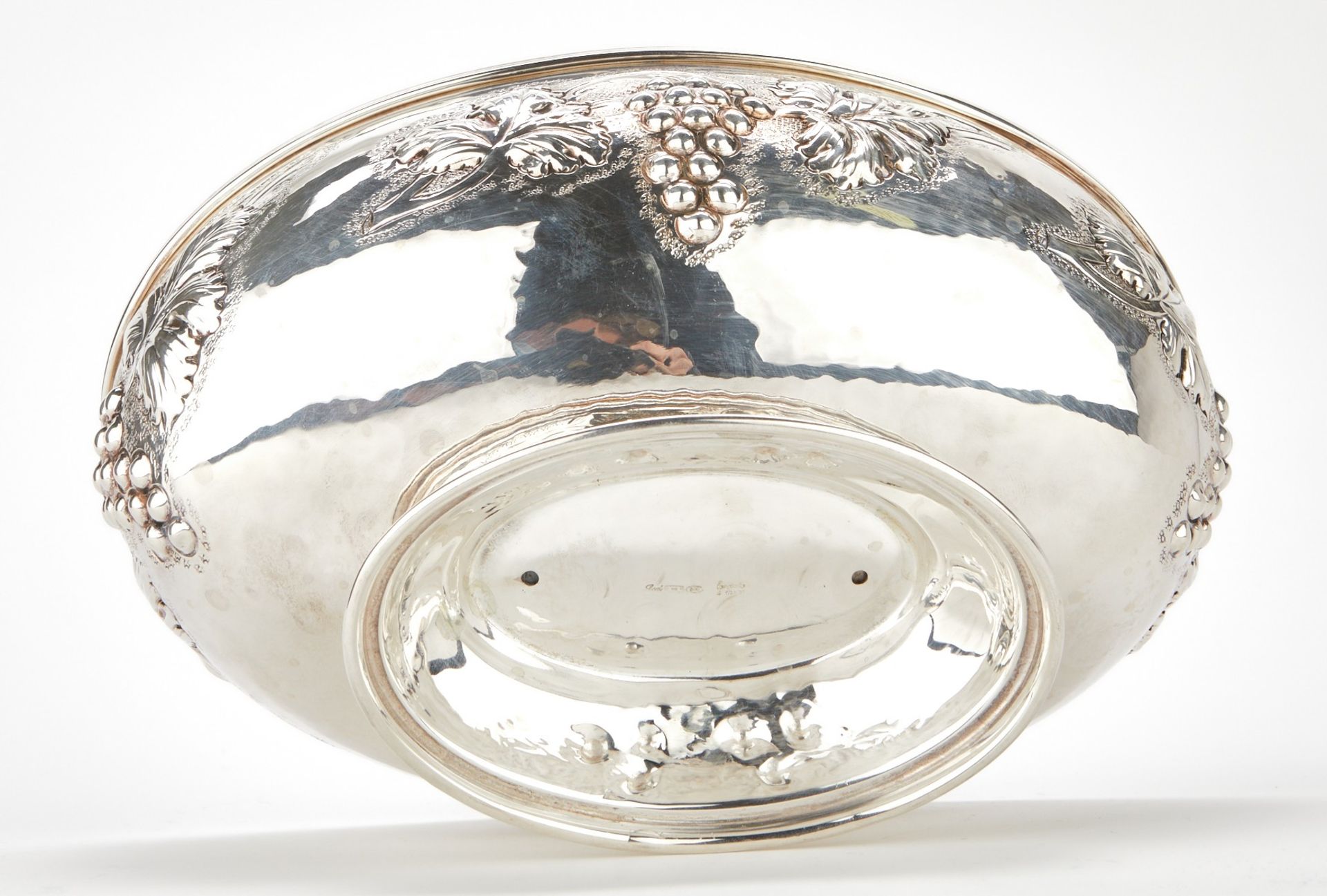 Lovi Italian Silver Bowl w/ Repousse Decoration - Image 6 of 7