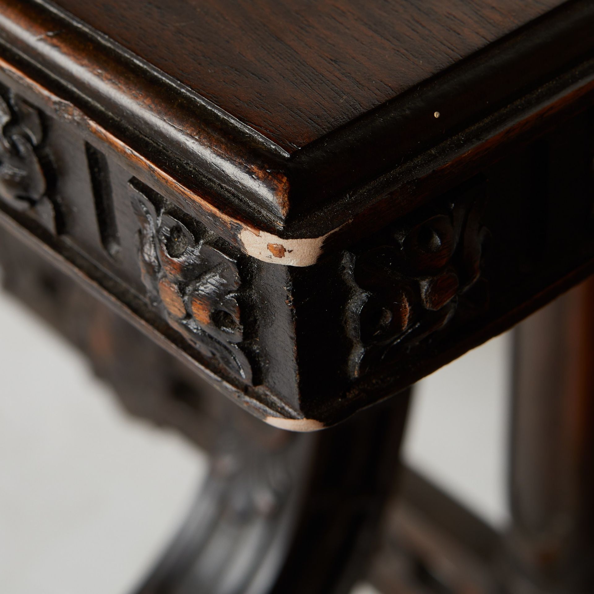 Modern Renaissance Revival Trestle Table - Bild 8 aus 13