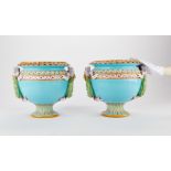 Pair: Minton Majolica Jardinieres