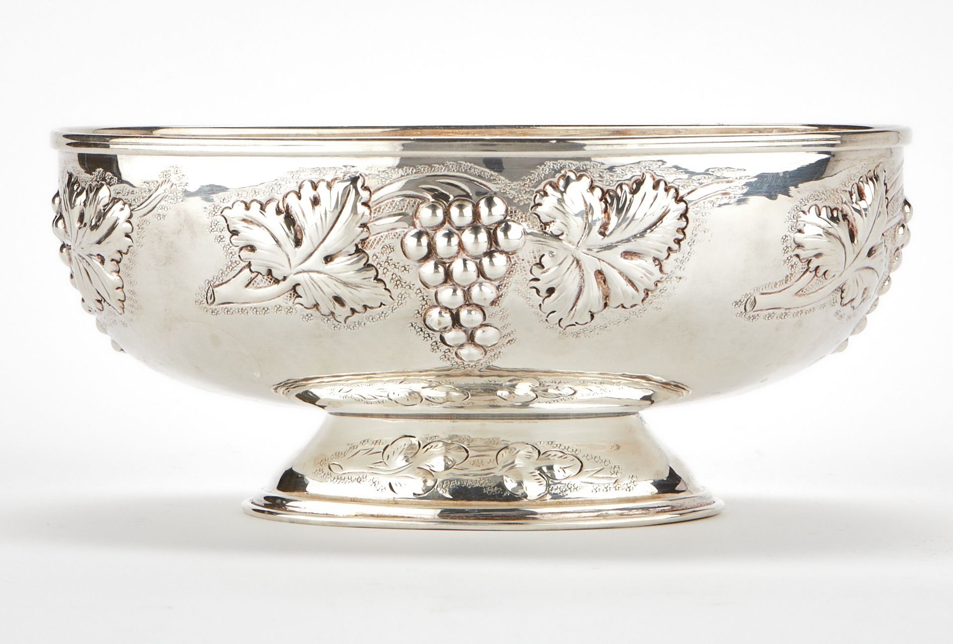 Lovi Italian Silver Bowl w/ Repousse Decoration - Image 2 of 7