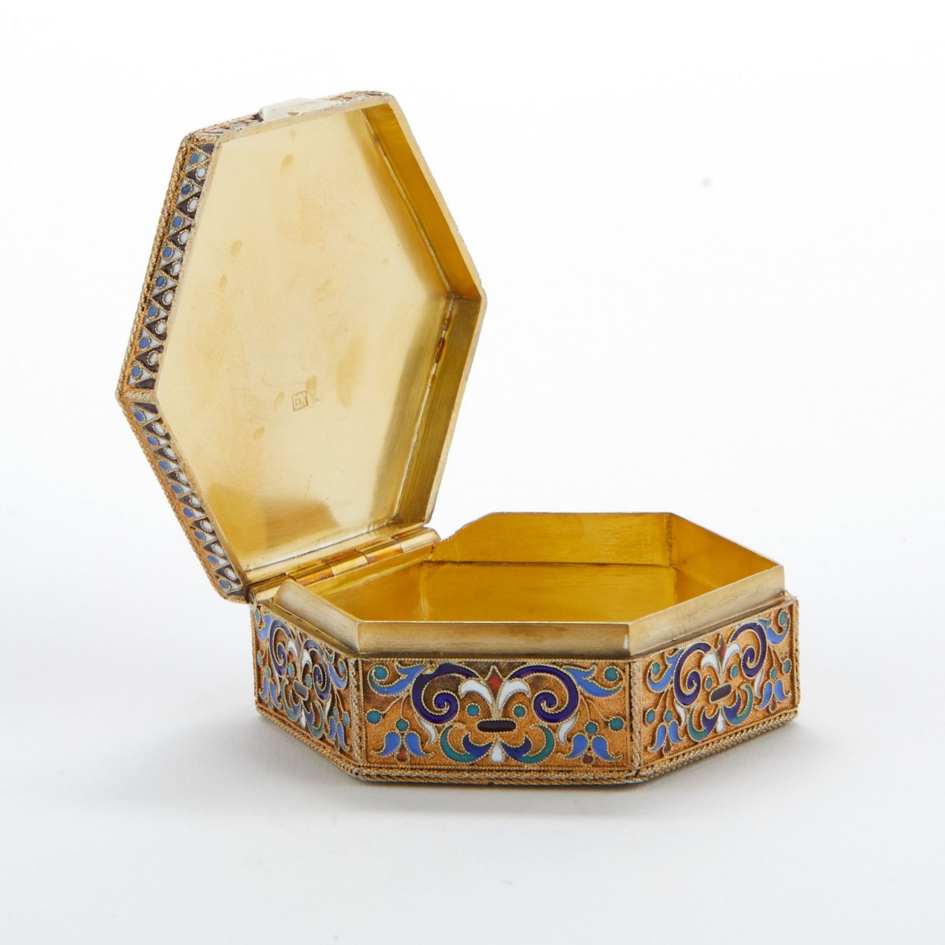 Russian Silver Enamel Box Gustav Klingert 1898 - Image 2 of 11