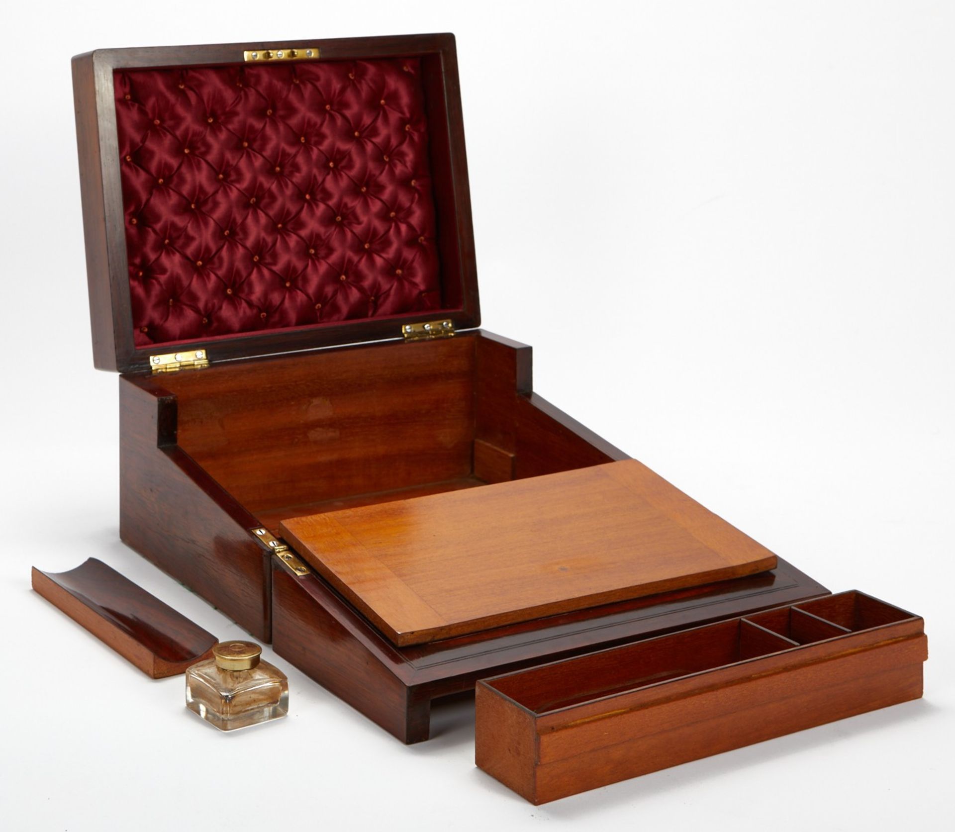 Portable Writing Desk w/ Marquetry - Bild 4 aus 9