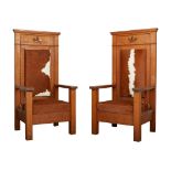 Pr: Henderson-Ames Co. Oak Hall Chairs