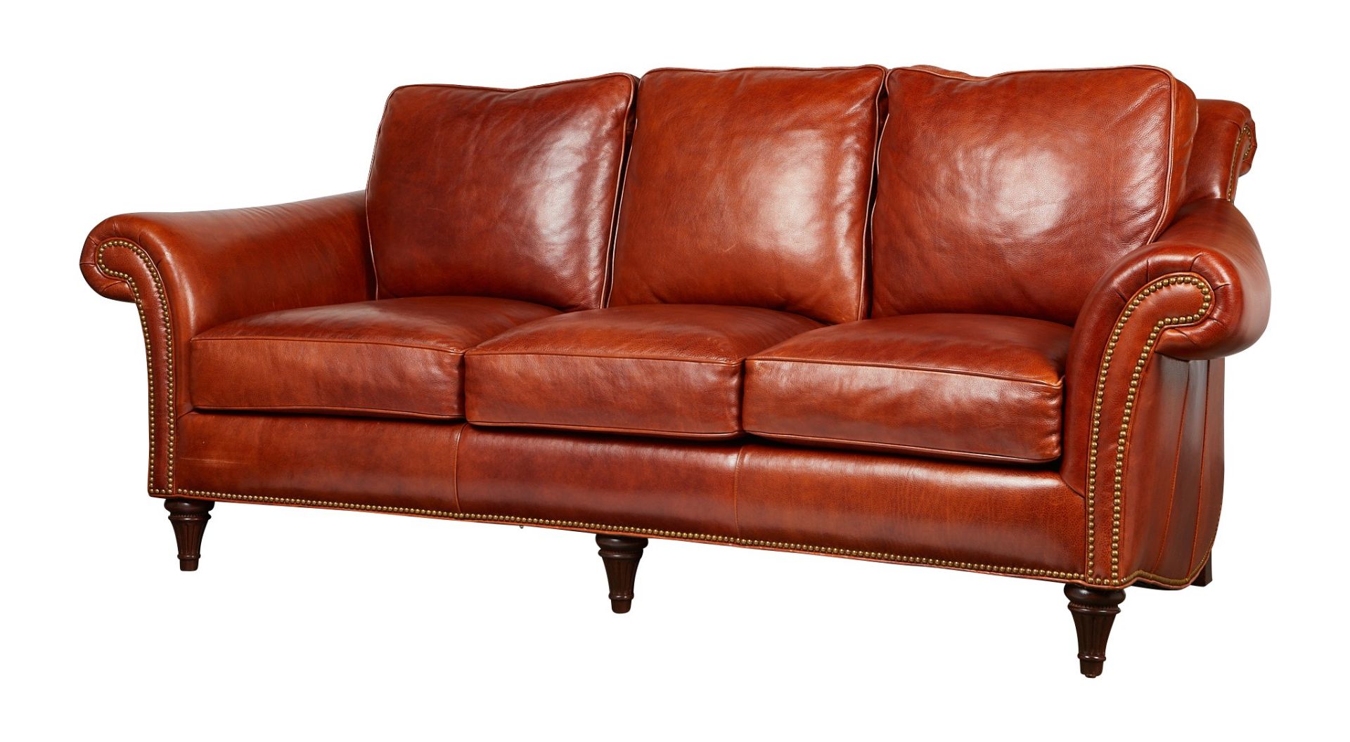 Pr: Hancock & Moore Brown Leather Couches - Bild 4 aus 18