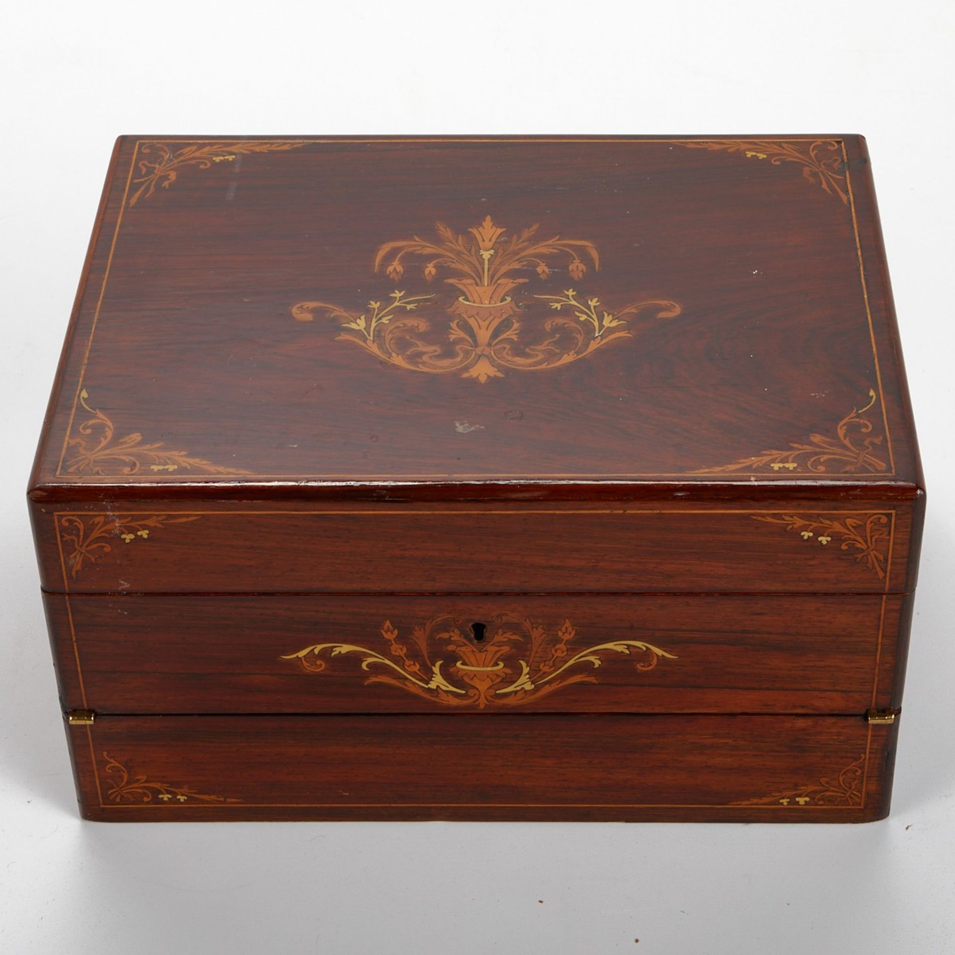 Portable Writing Desk w/ Marquetry - Bild 6 aus 9