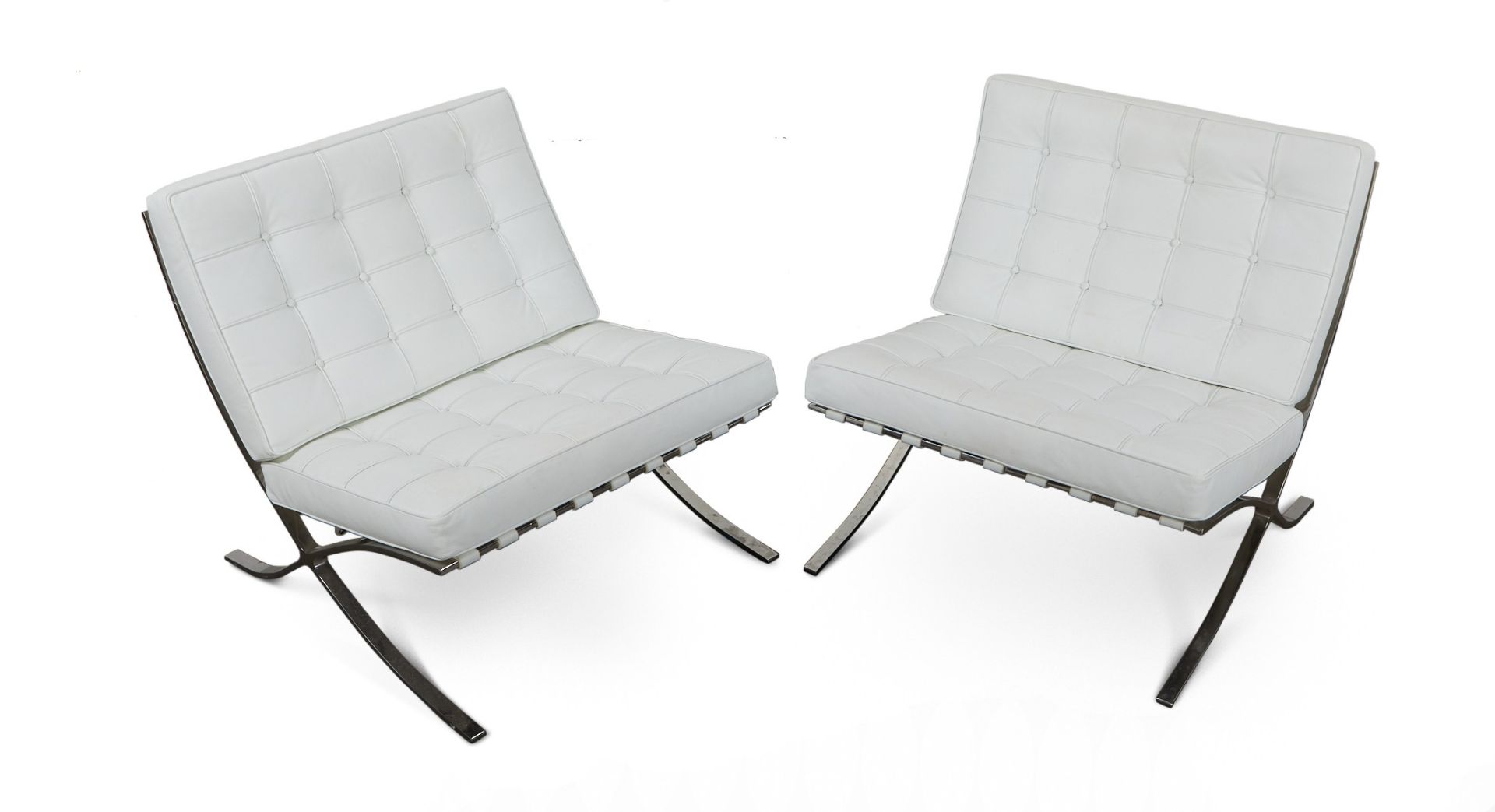 Pr: 2 Mies van der Rohe Style Chairs Modern Classics - Bild 6 aus 7
