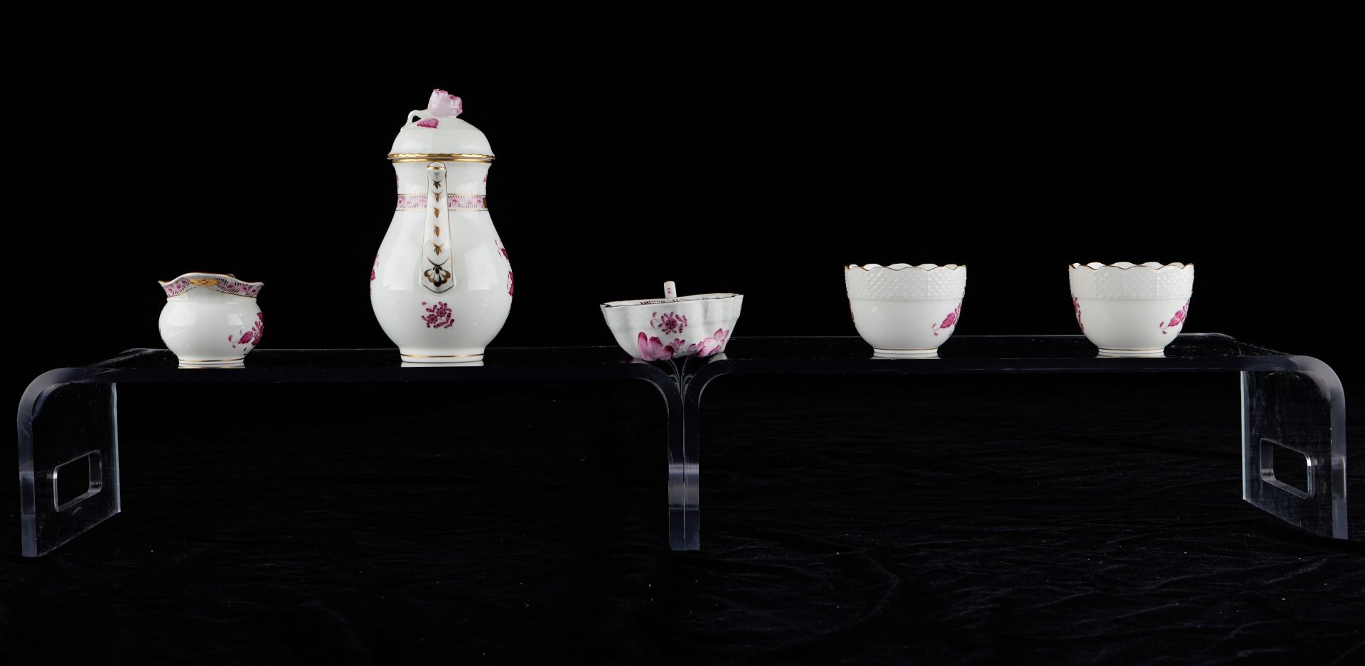 Herend Chinese Bouquet Raspberry Tea Service - Bild 5 aus 13