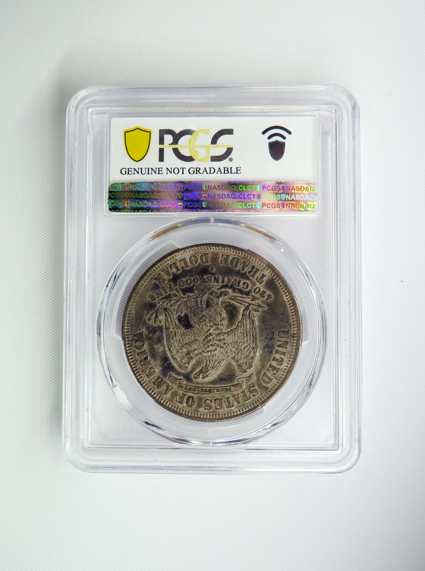 1877 US Trade Dollar PCGS Genuine Cleaned - AU Detail - Bild 2 aus 4