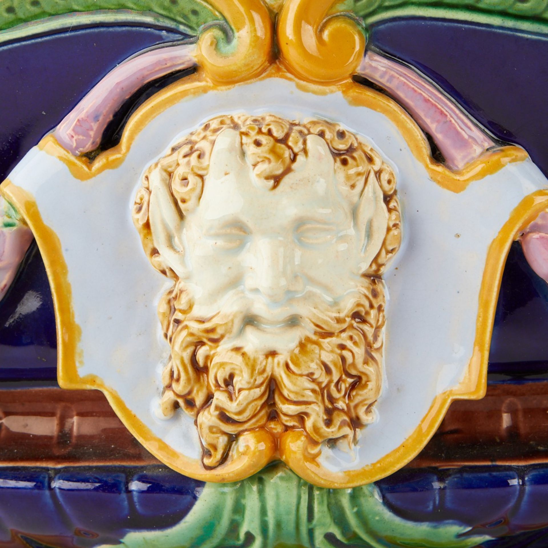 Pr: Minton Majolica Jardinieres w/ Satyrs & Putti - Bild 11 aus 11