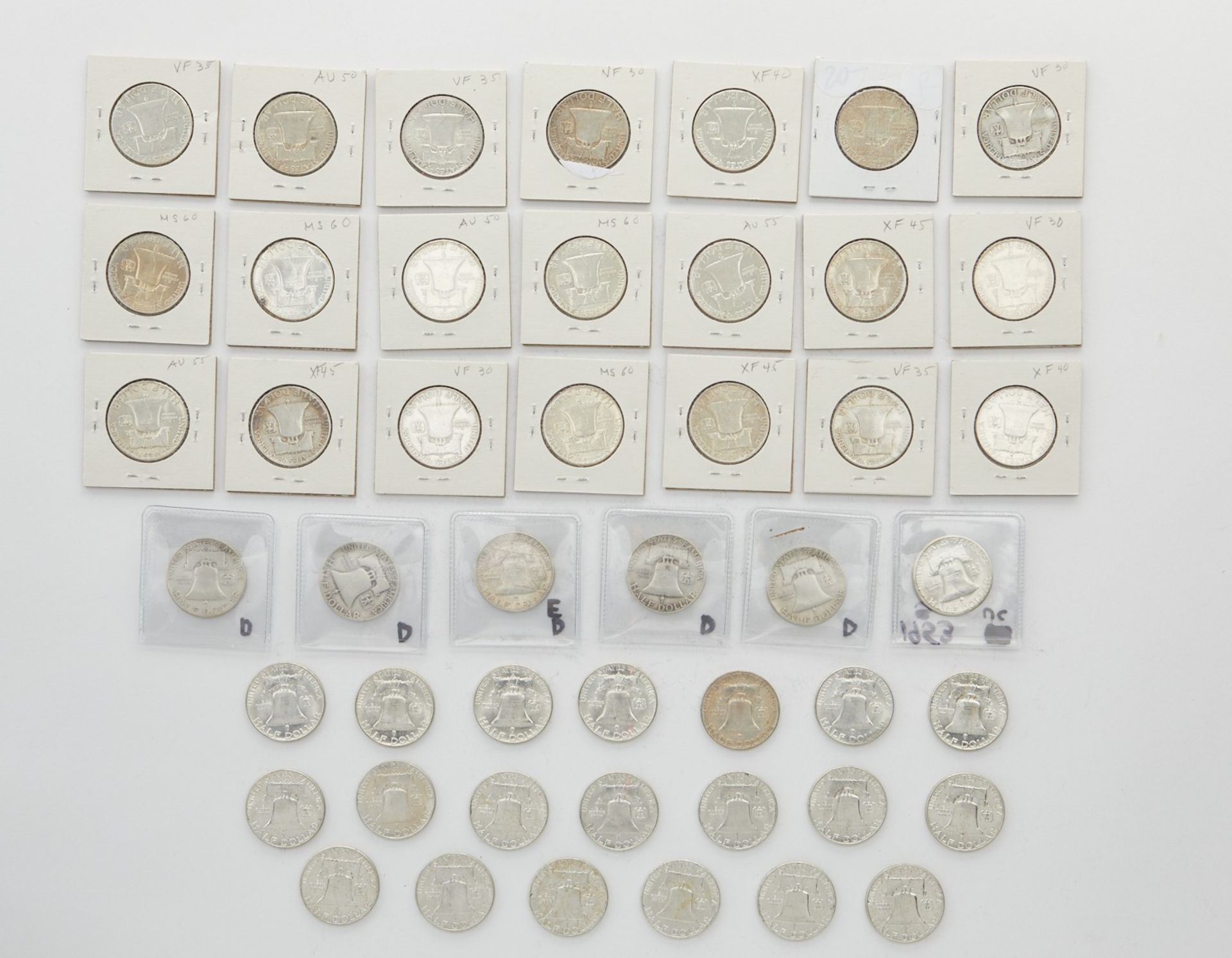 Grp: Franklin Half Dollar Coins 1949-1963 - Bild 2 aus 2