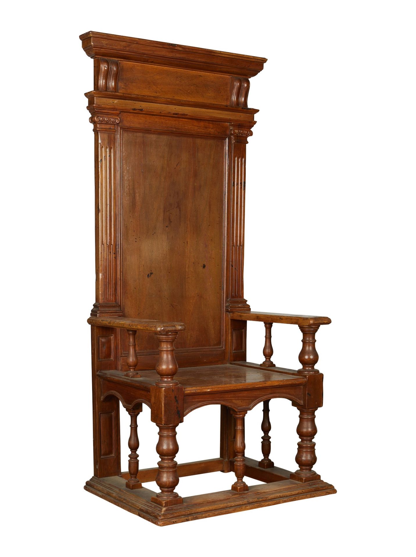 Large Spanish Style Walnut Chair