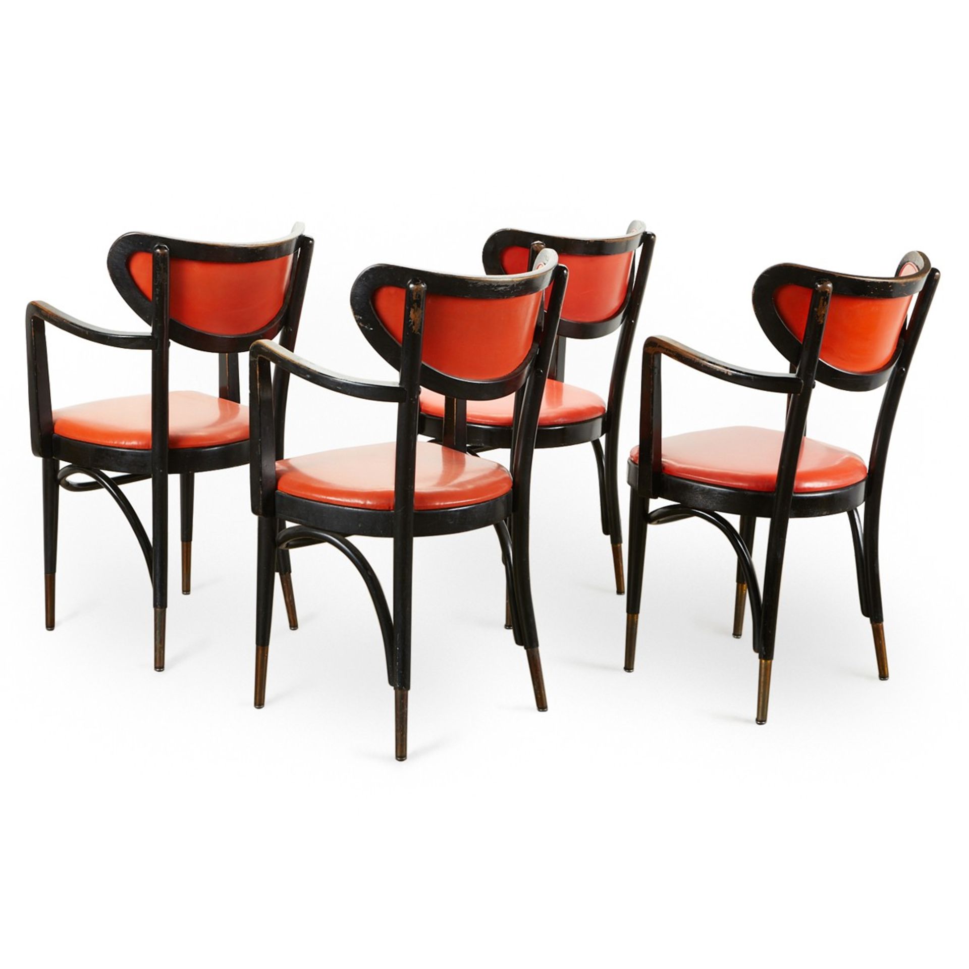 Set: 4 Thonet Austria Mid-Century Bentwood Chairs - Bild 2 aus 11