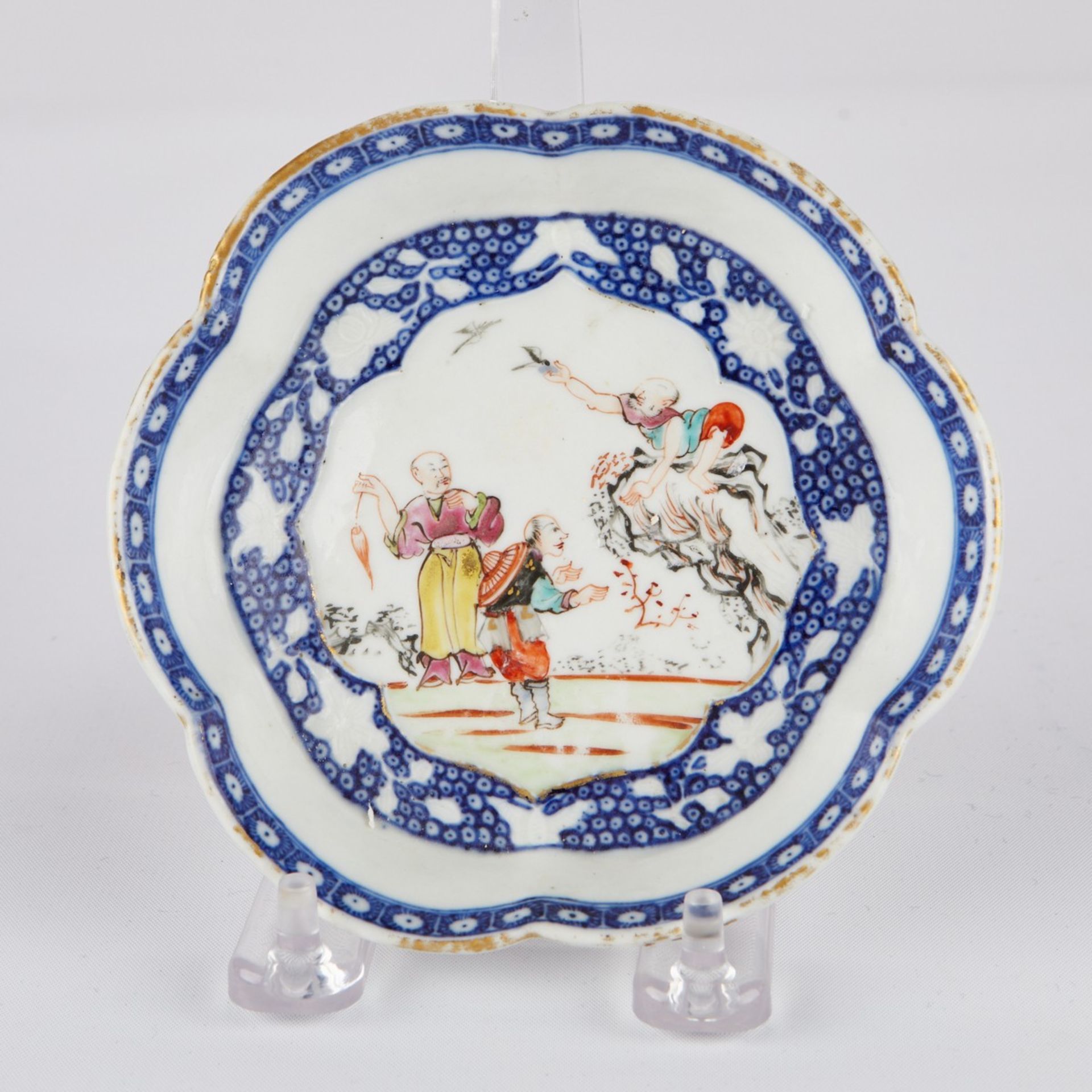 Chinese Export Famille Rose B&W Teapot & Undertray - Bild 10 aus 11