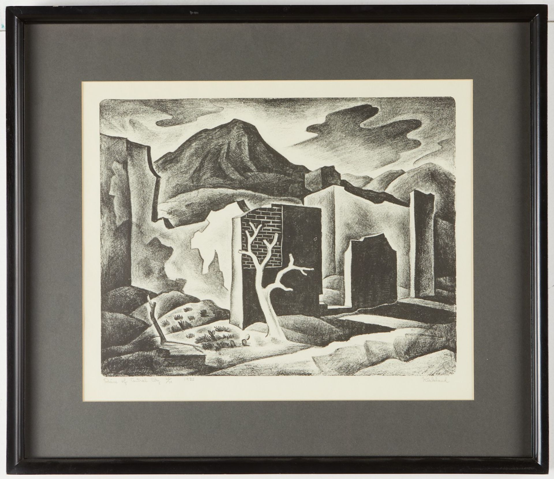 Vance Kirkland "Ruins of Central City" Lithograph - Image 2 of 4