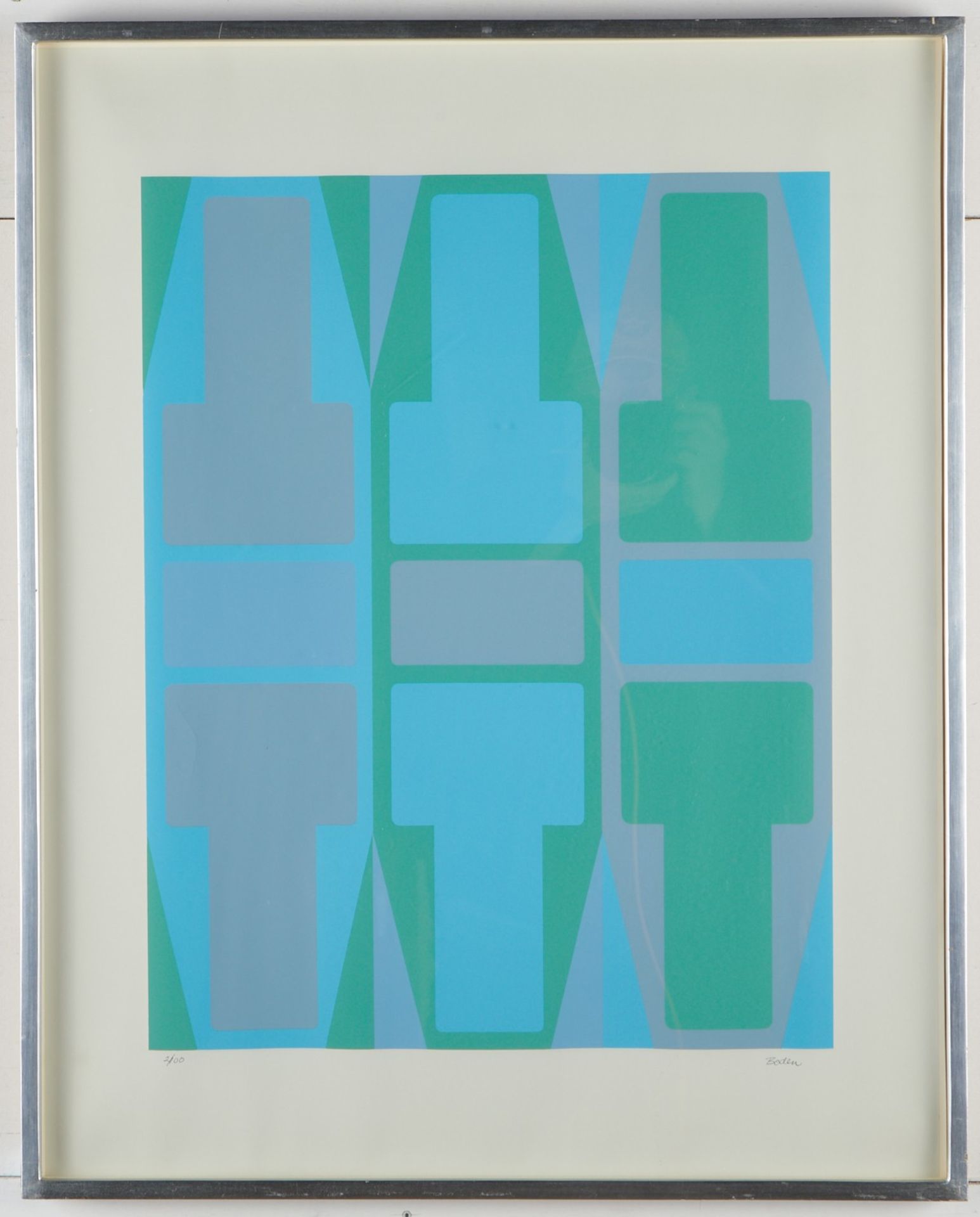 Arthur Boden Untitled (Blue) Silkscreen - Image 2 of 4