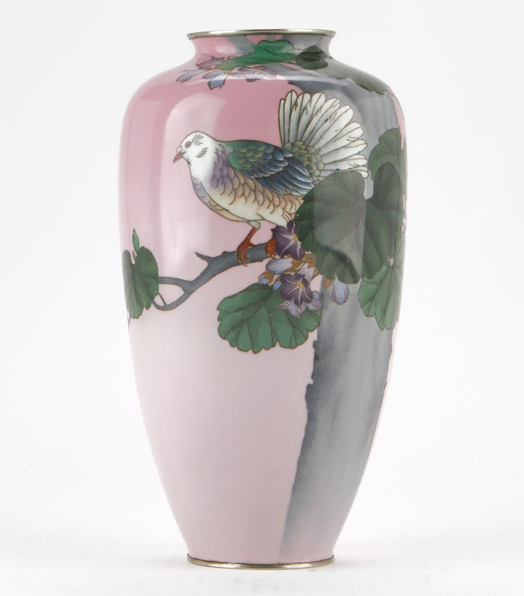 Japanese Cloisonne Vase w/ Bird