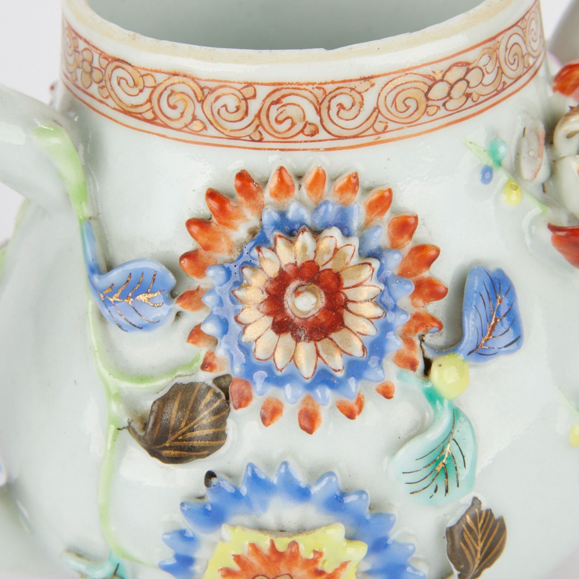 18th c. Chinese Export Porcelain Teapot & Undertray - Bild 7 aus 9