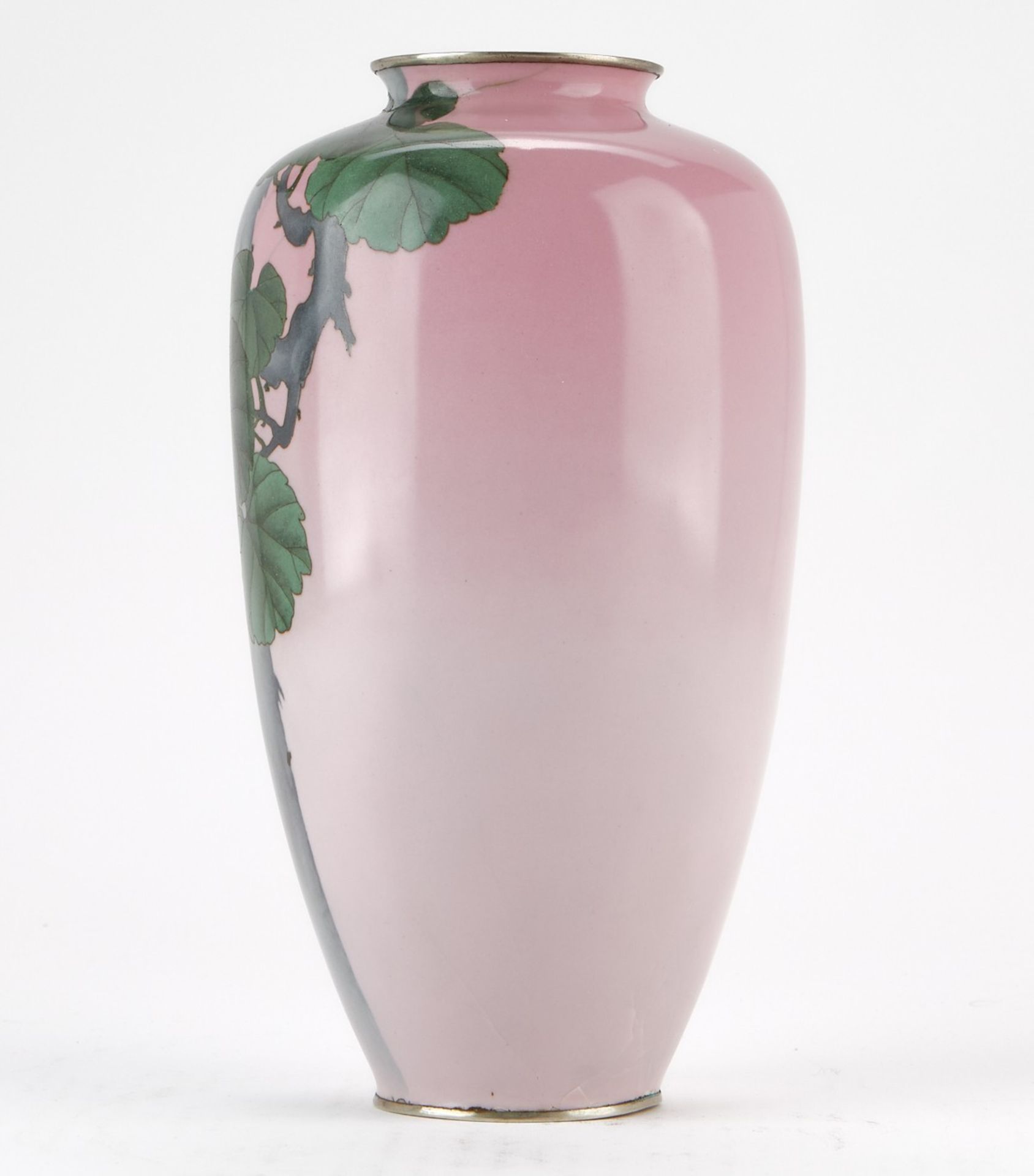 Japanese Cloisonne Vase w/ Bird - Bild 2 aus 7